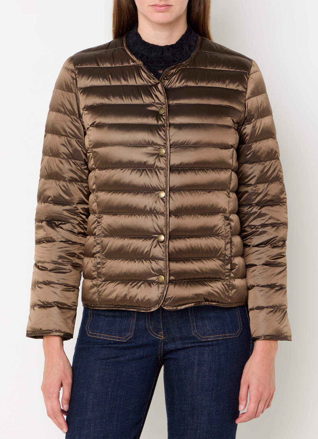 Gerard Darel Micaela reversible gewatteerd jack met donsvulling - detail bruin