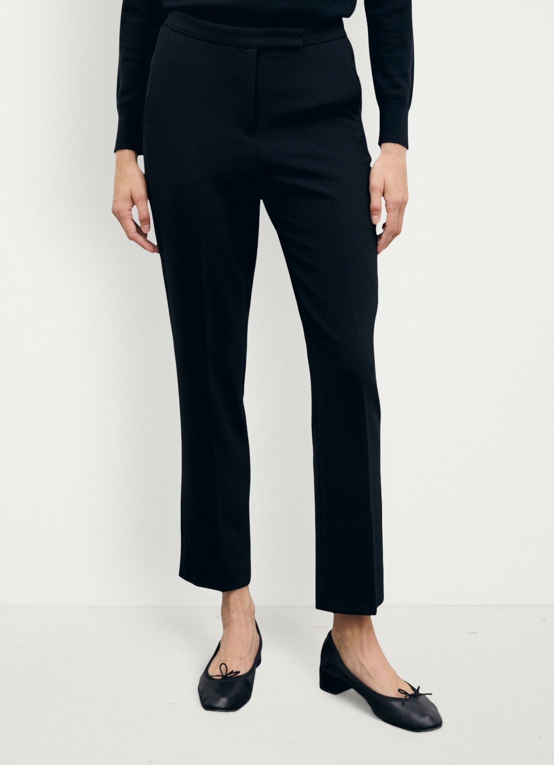Gerard Darel Mie mid waist slim fit pantalon - detail 4 zwart