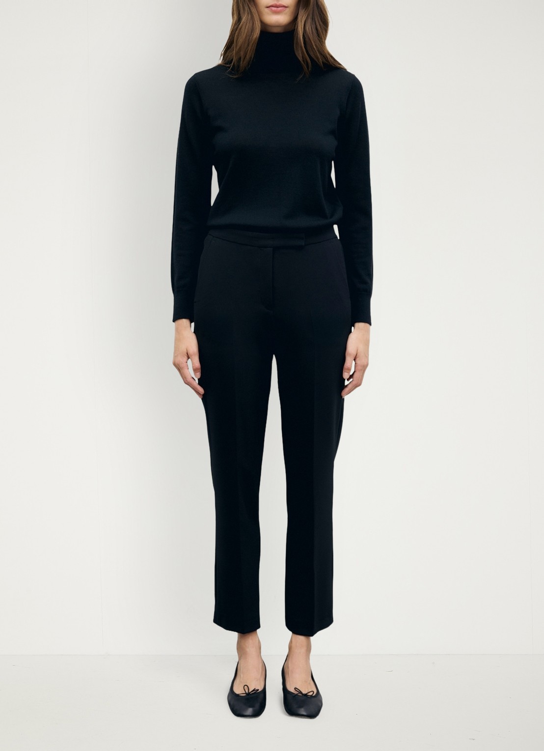 Gerard Darel Mie mid waist slim fit pantalon - voorkant 2 zwart