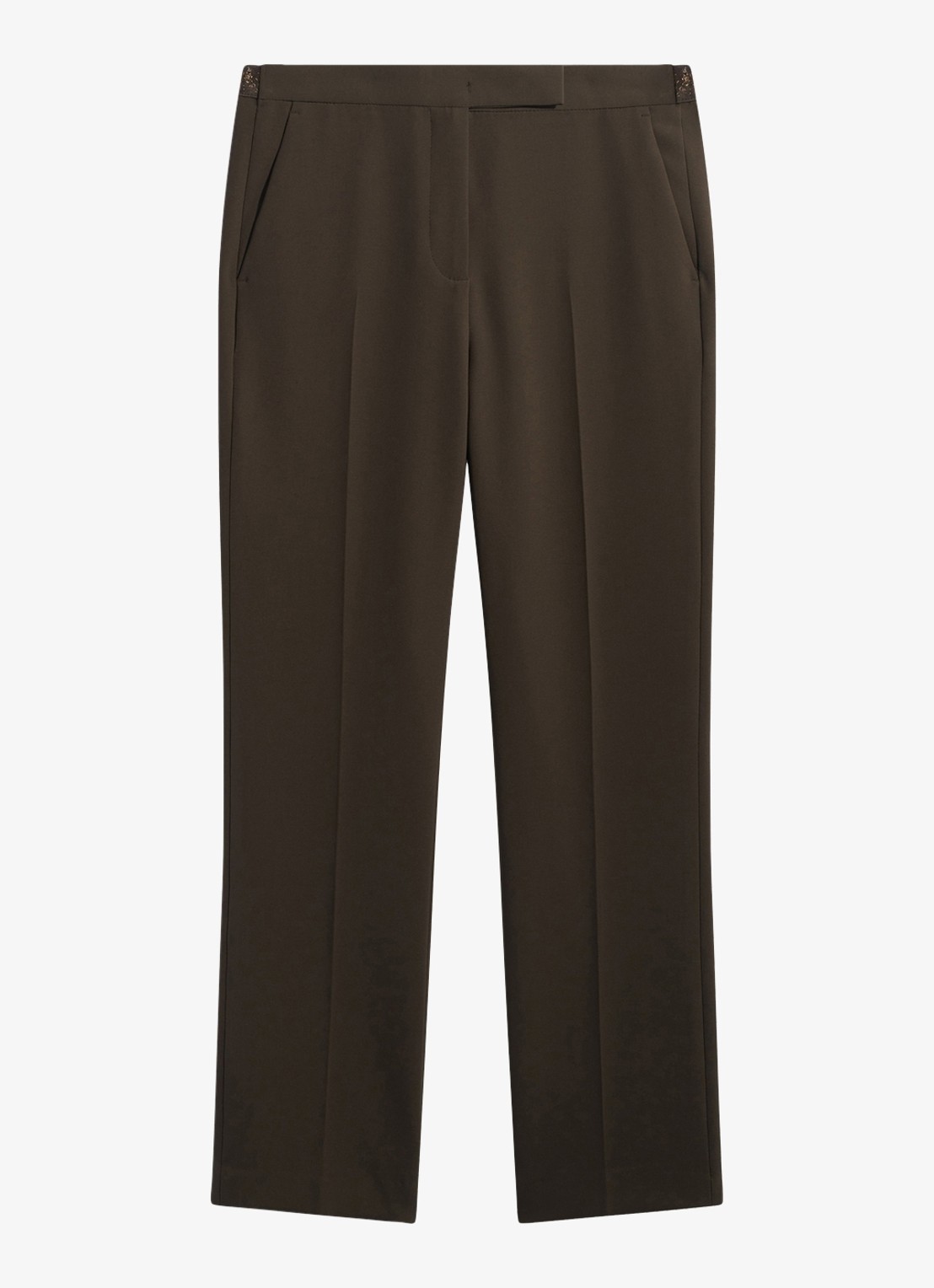 Gerard Darel Mie mid waist slim fit pantalon - voorkant 3 mosgroen