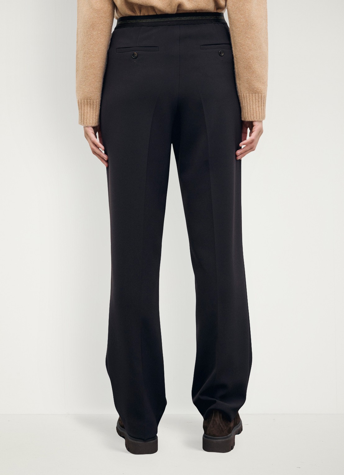 Gerard Darel Mili mid waist slim fit pantalon  - achterkant 5 donkerbruin