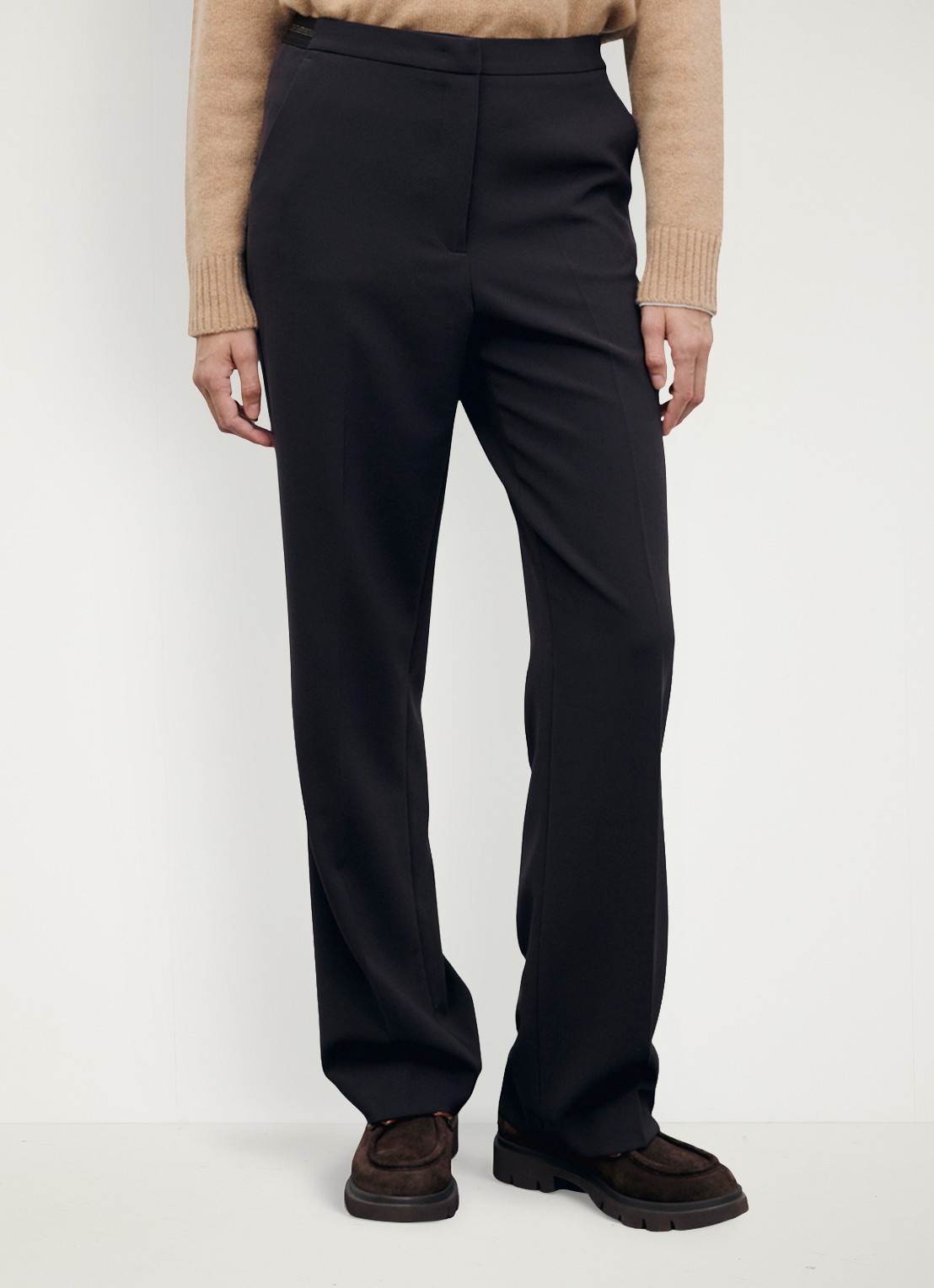 Gerard Darel Mili mid waist slim fit pantalon  - detail 3 donkerbruin