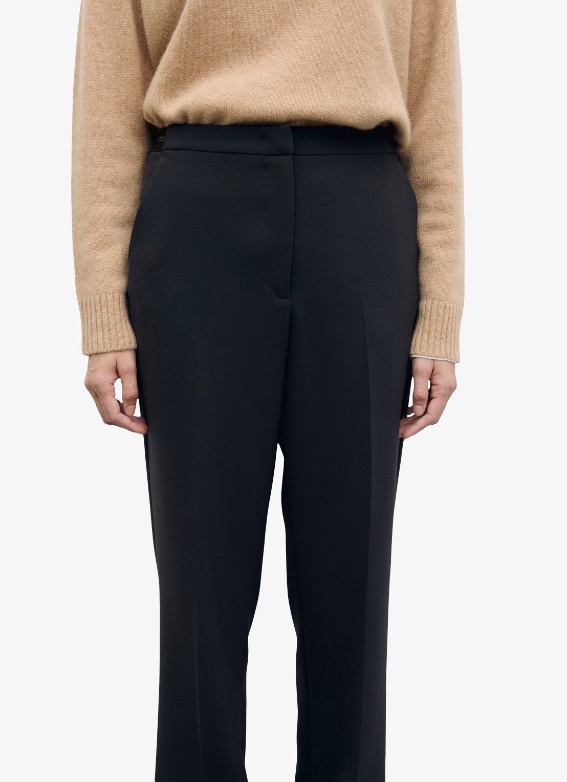 Gerard Darel Mili mid waist slim fit pantalon  - detail 4 donkerbruin