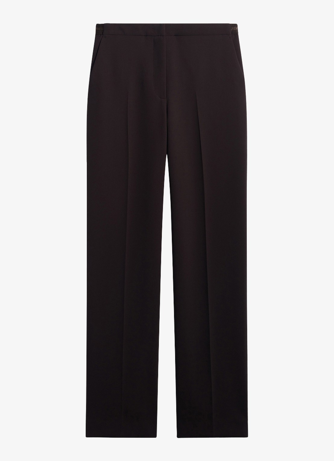 Gerard Darel Mili mid waist slim fit pantalon  - voorkant donkerbruin