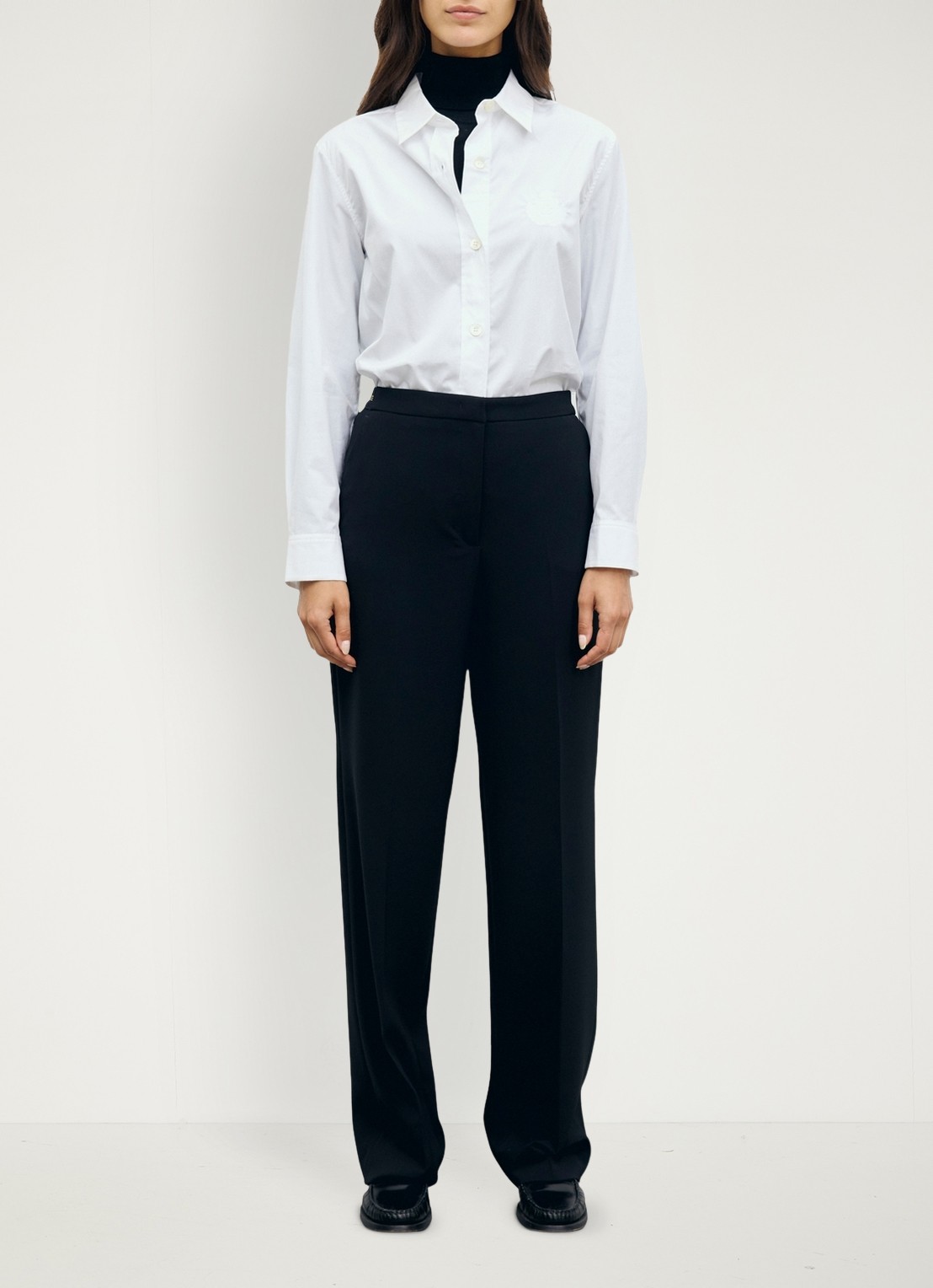 Gerard Darel Mili mid waist slim fit pantalon  - voorkant 2 zwart
