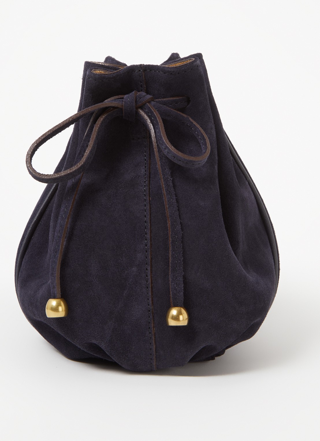 Gerard Darel Mini Dany handtas van suède - detail 4 donkerblauw
