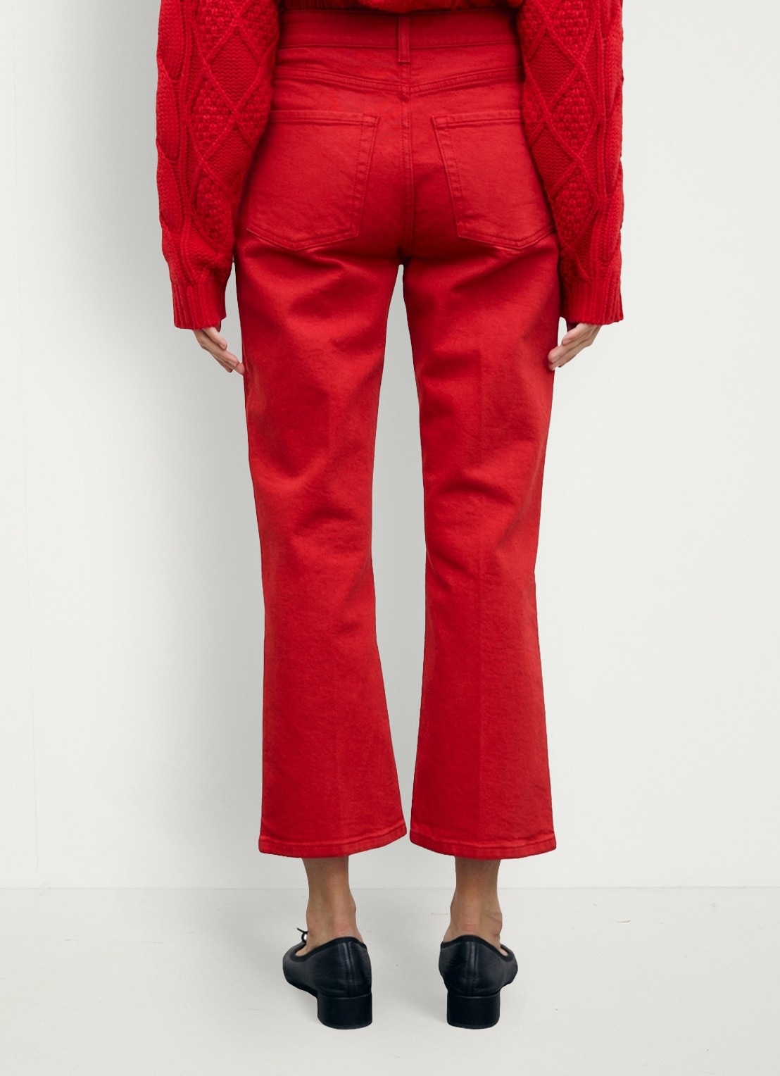 Gerard Darel Mirage high waist straight fit jeans - achterkant 5 rood
