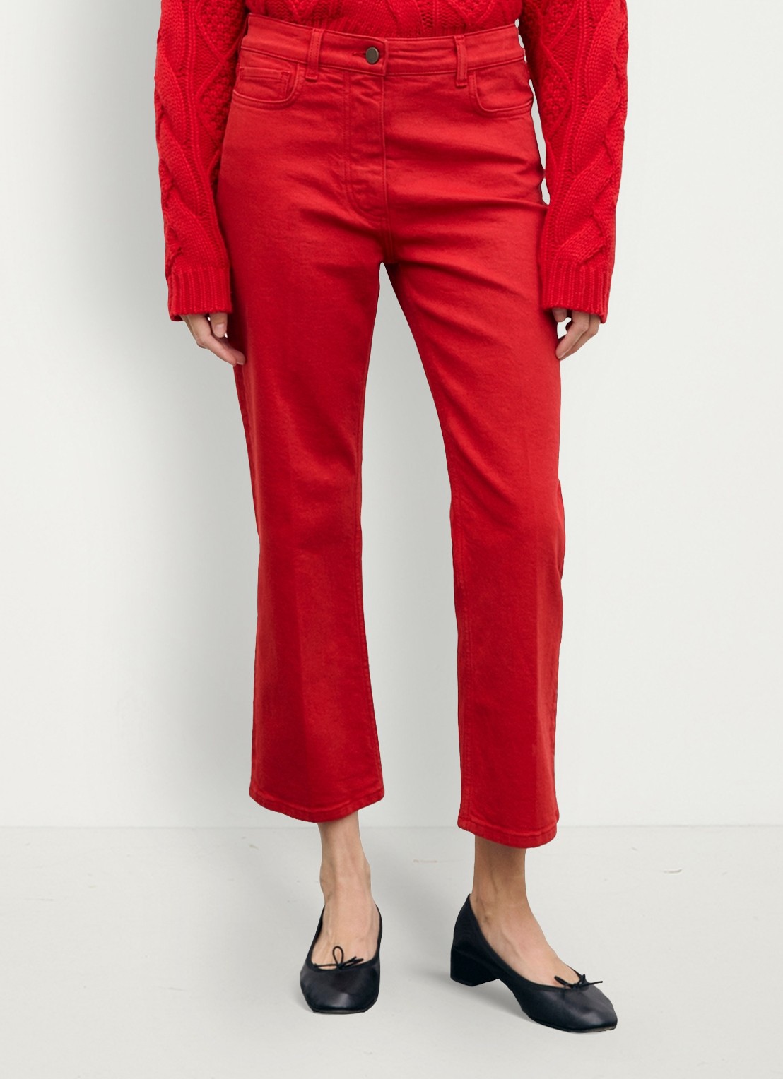 Gerard Darel Mirage high waist straight fit jeans - detail rood
