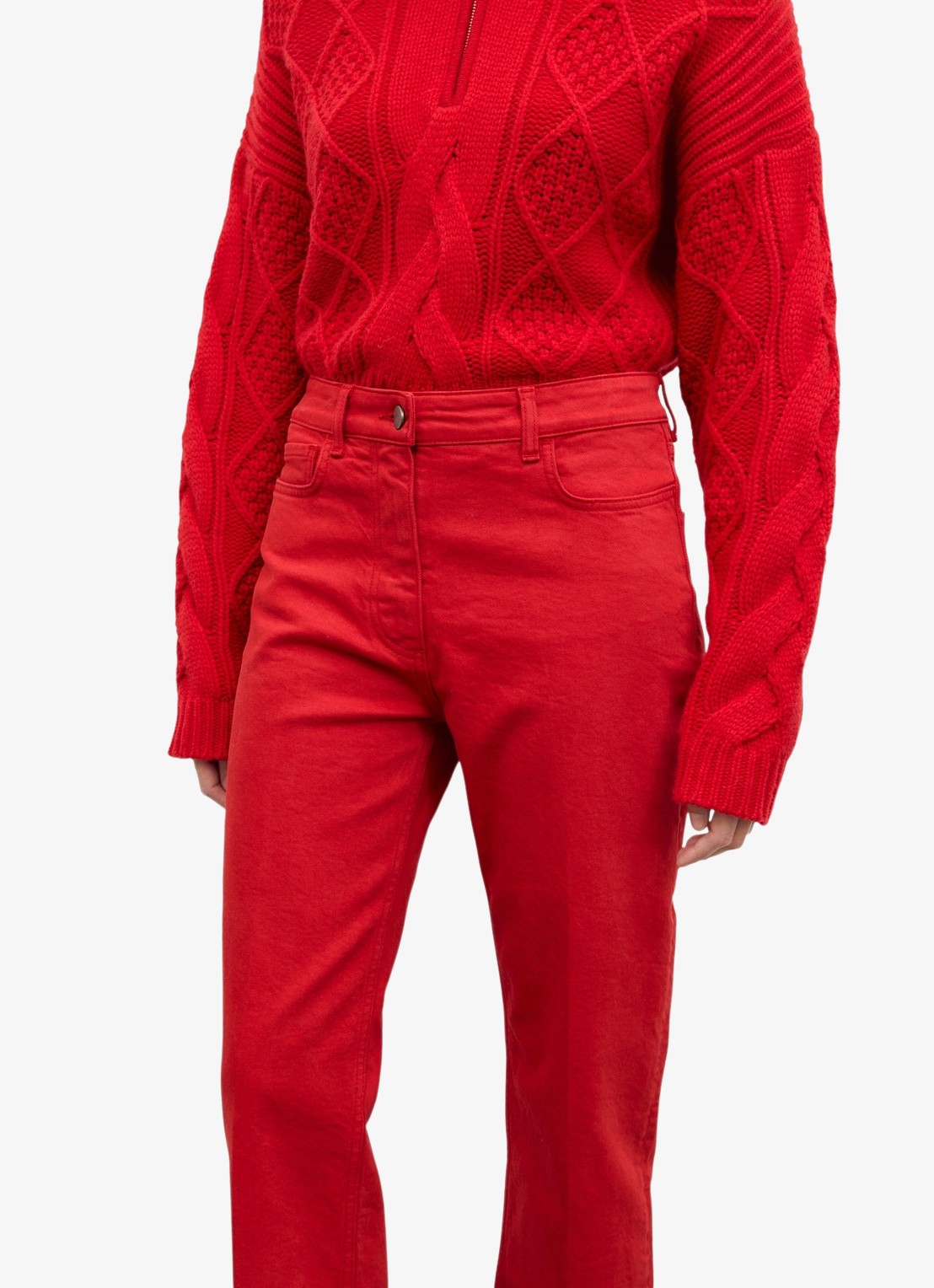 Gerard Darel Mirage high waist straight fit jeans - detail 2 rood