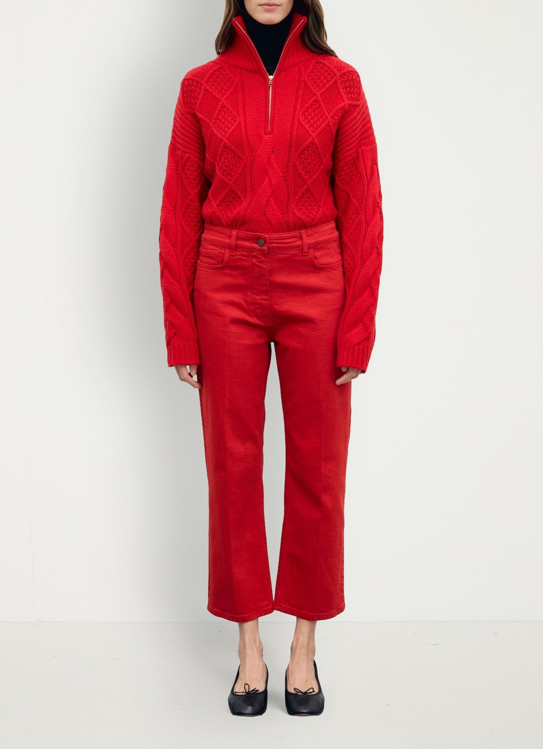 Gerard Darel Mirage high waist straight fit jeans - voorkant 4 rood