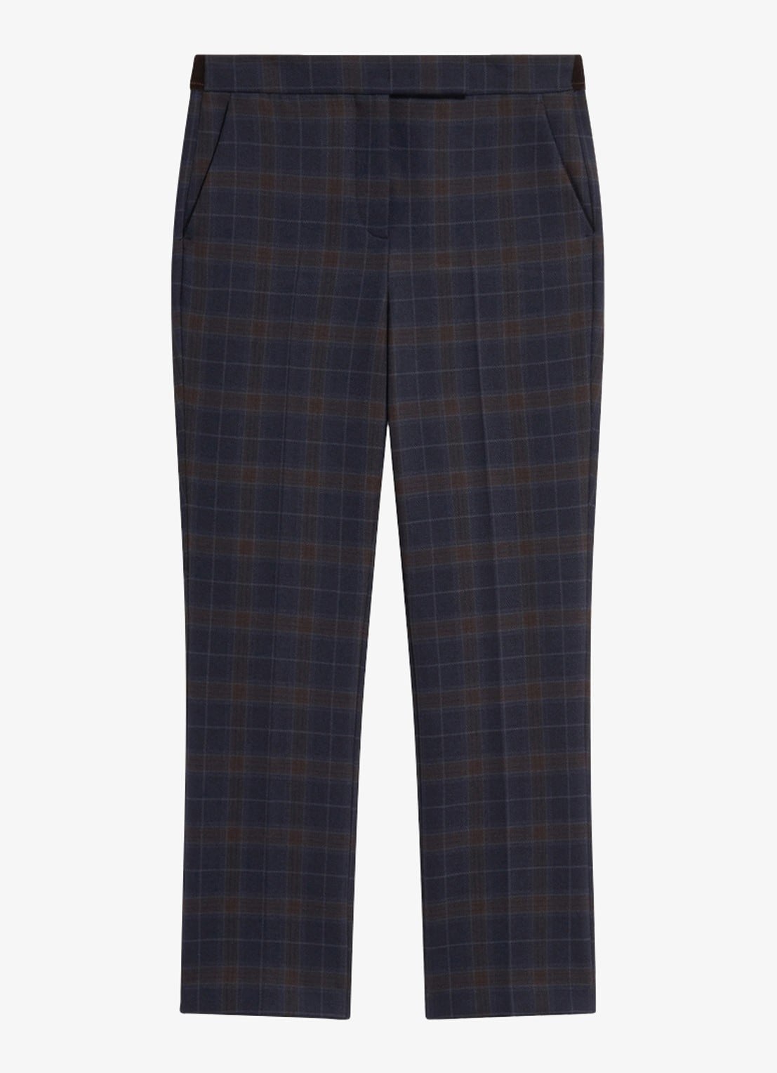 Gerard Darel Misa pantalon in wolblend met ruit dessin - voorkant 4 blauw