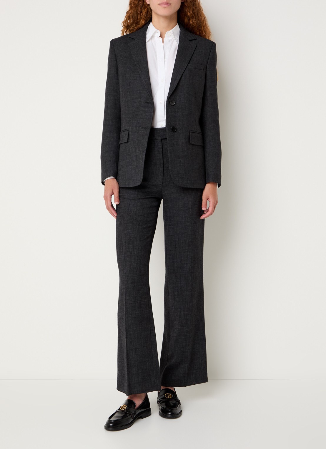 Gerard Darel Nael blazer met schoudervulling en klepzakken - voorkant 4 antraciet