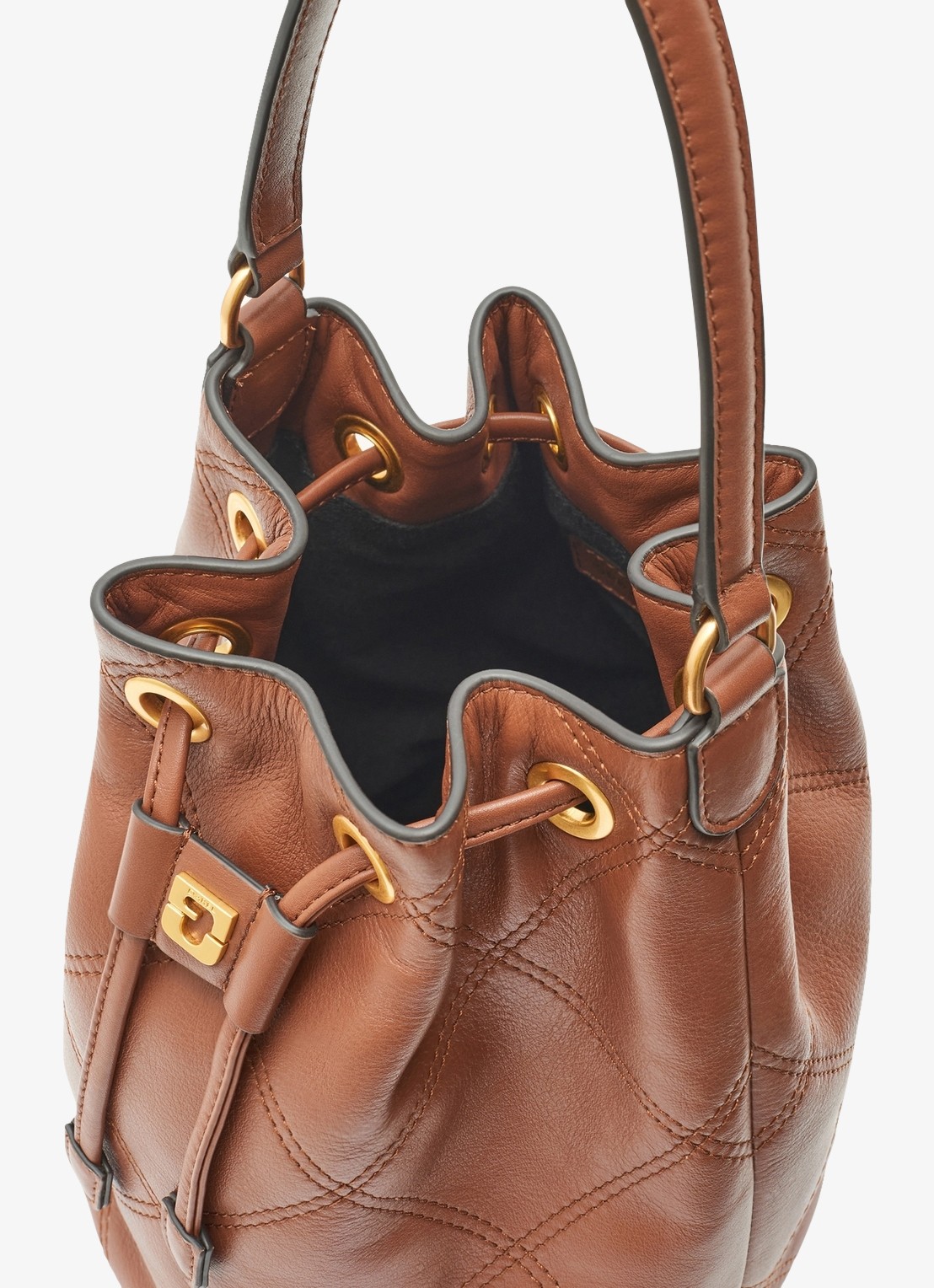 Gerard Darel Naomi handtas van quilted leer - detail 3 camel