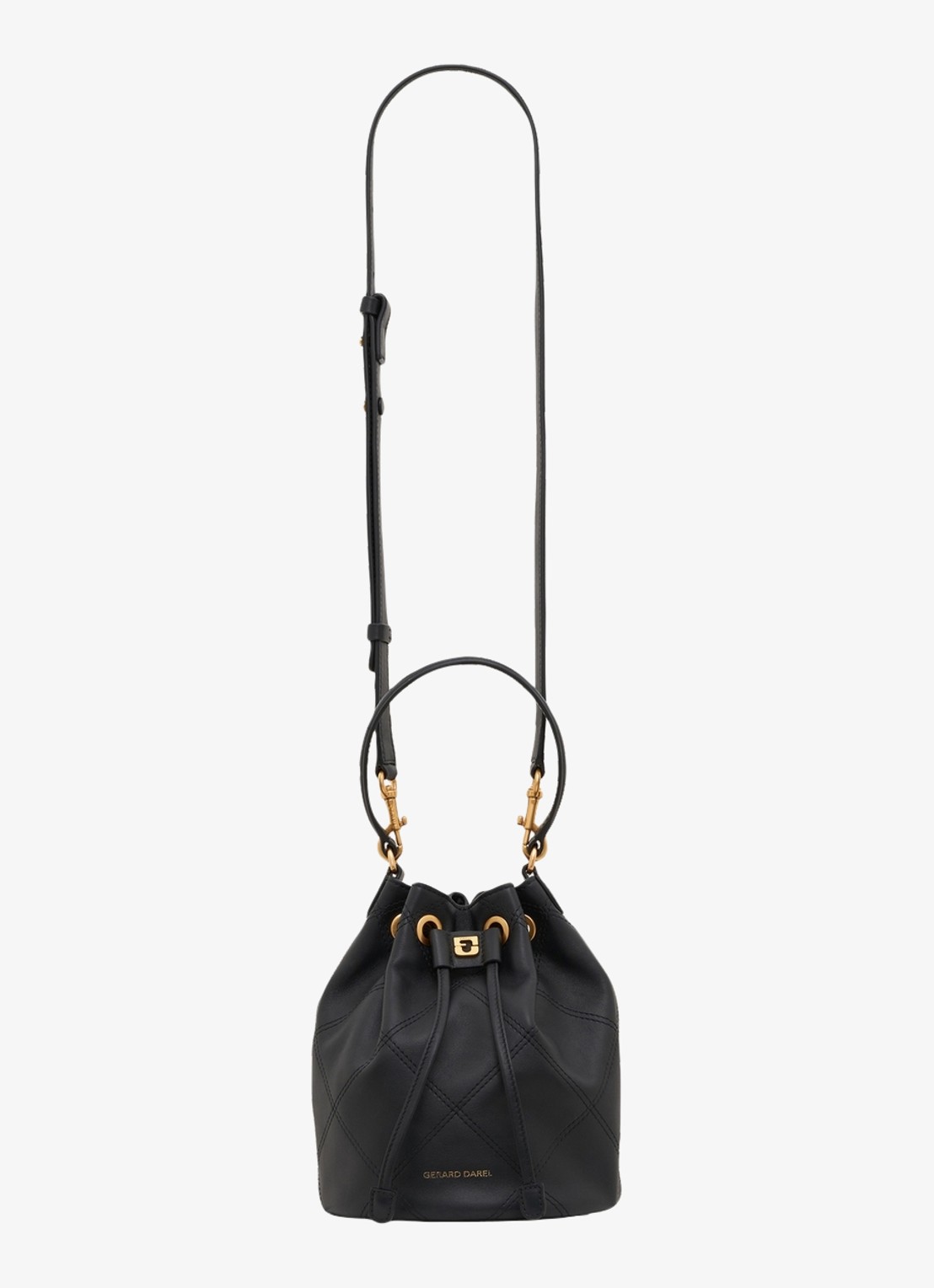 Gerard Darel Naomi handtas van quilted leer - voorkant 3 zwart