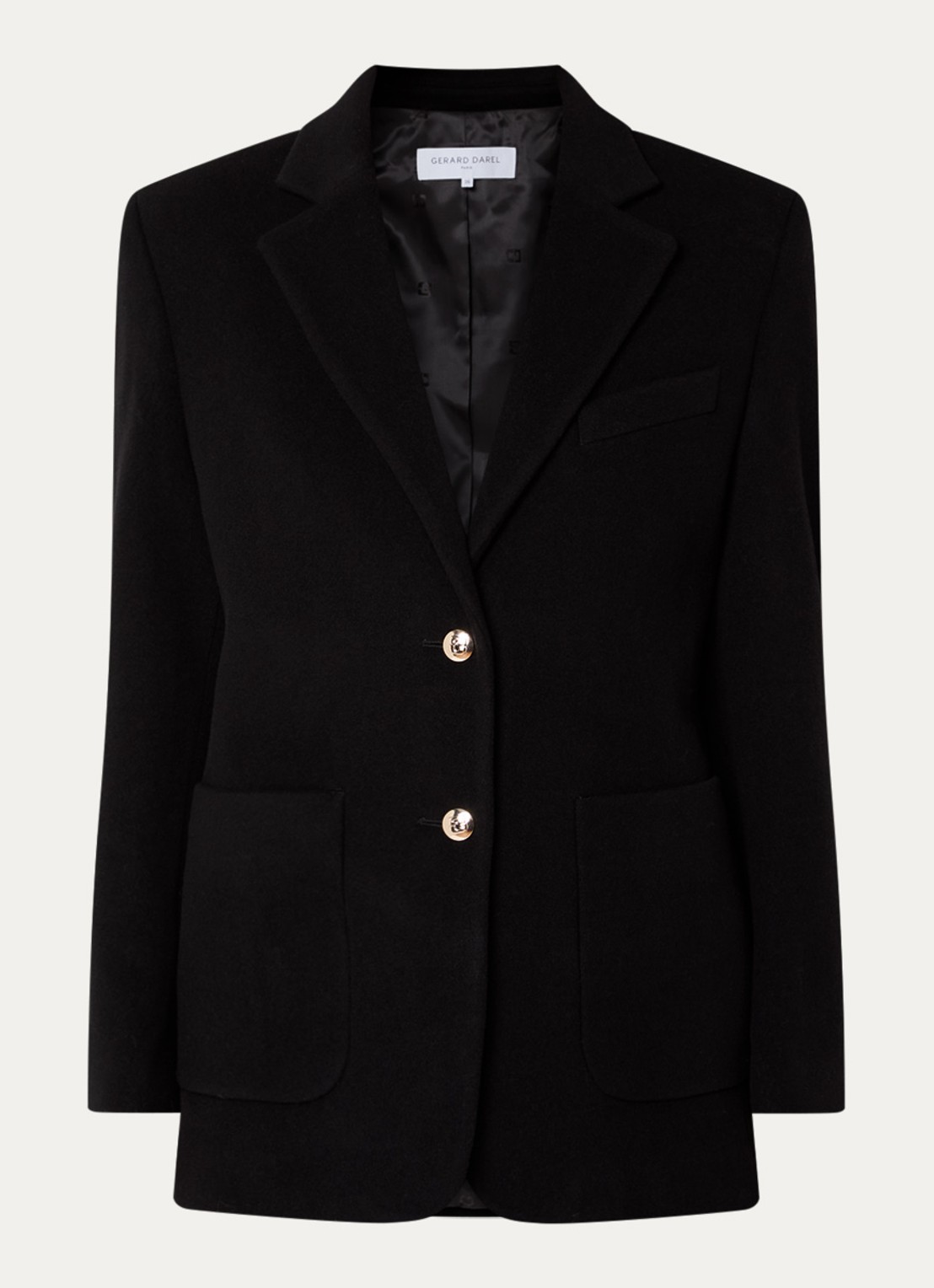 Gerard Darel Ninaelle jack in kasjmierblend - voorkant 2 zwart