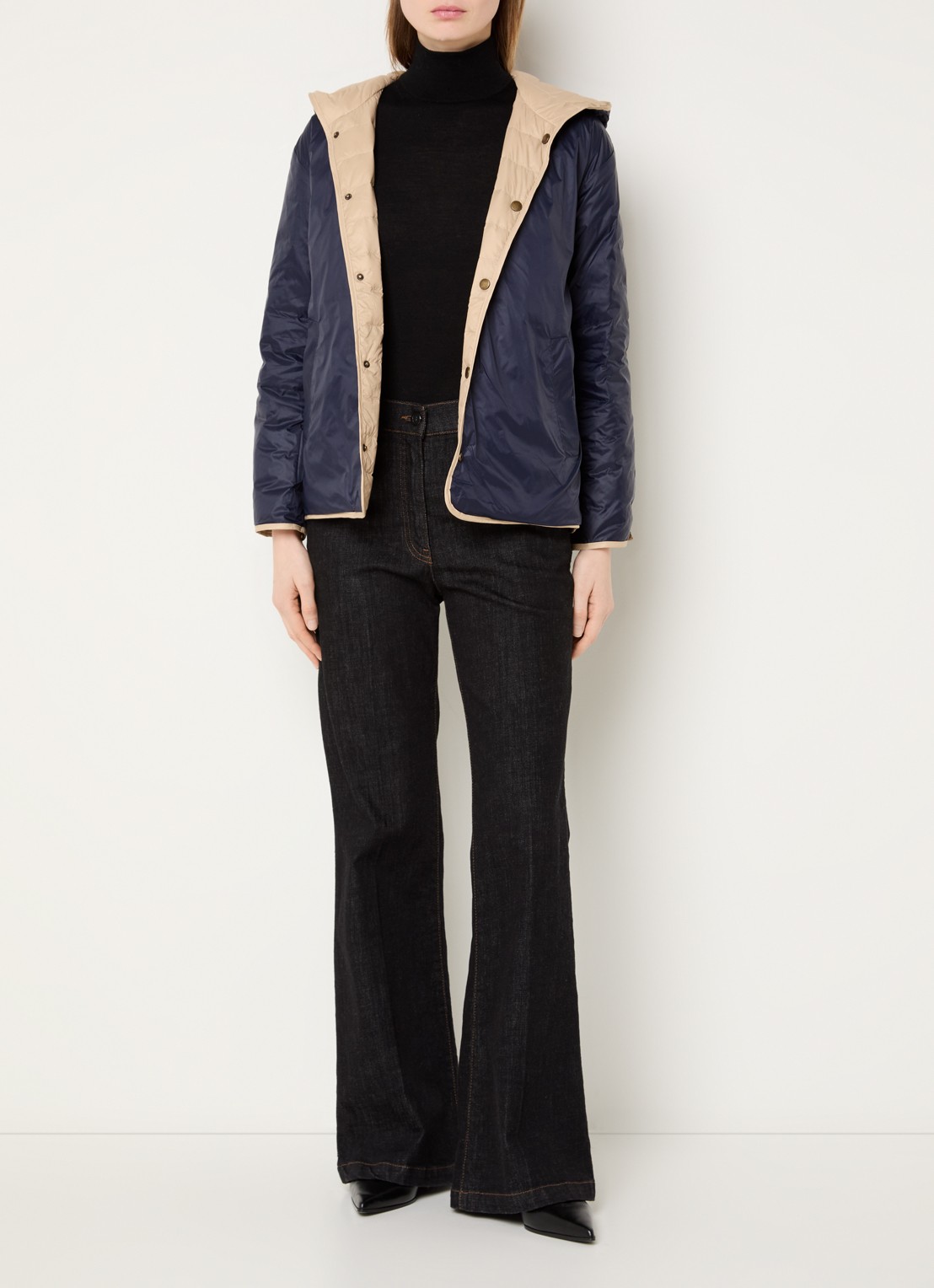 Gerard Darel Priscille reversible jack met steekzakken - voorkant 3 zand