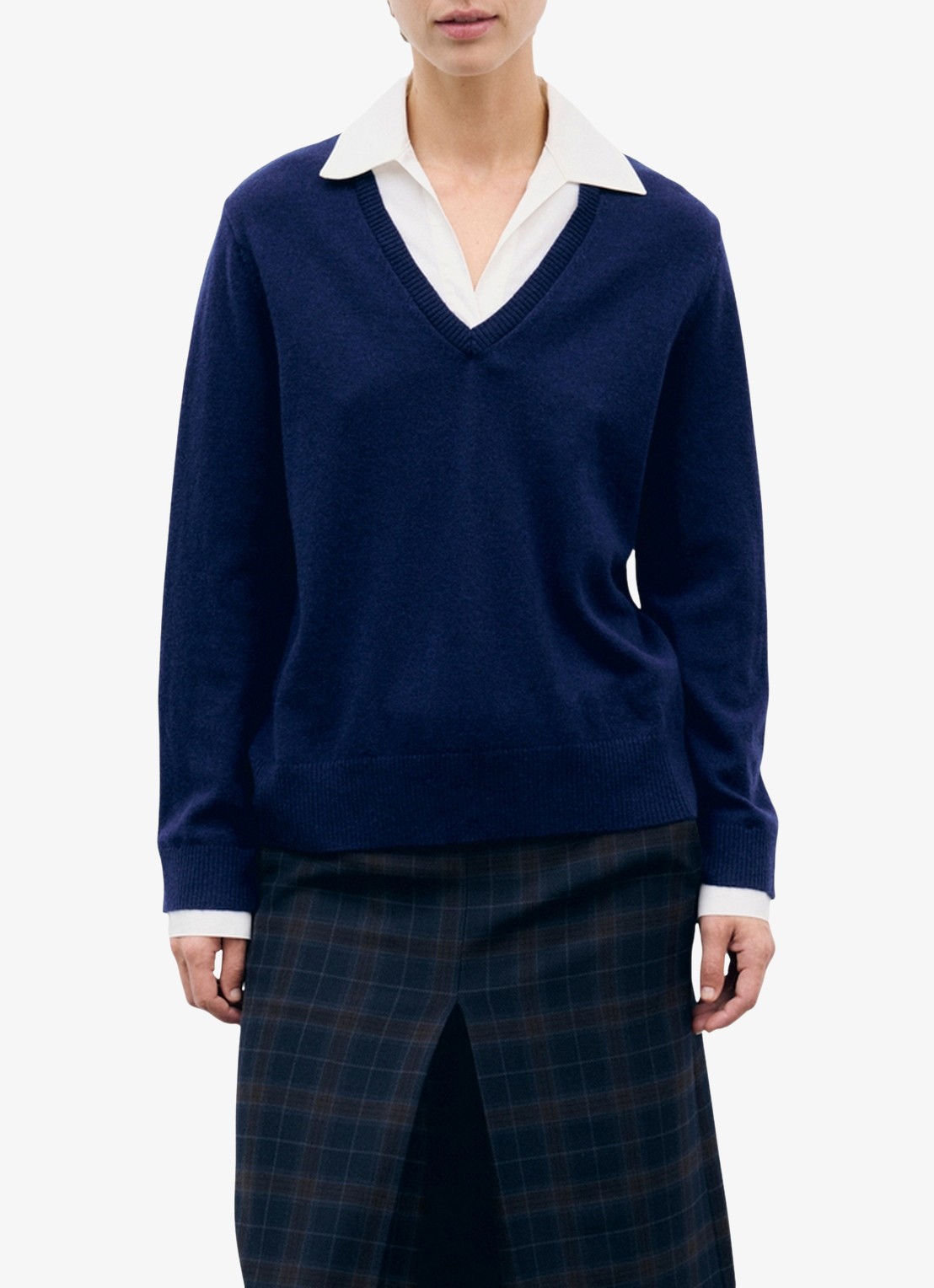 Gerard Darel Rale fijngebreide trui in kasjmierblend  - detail blauw