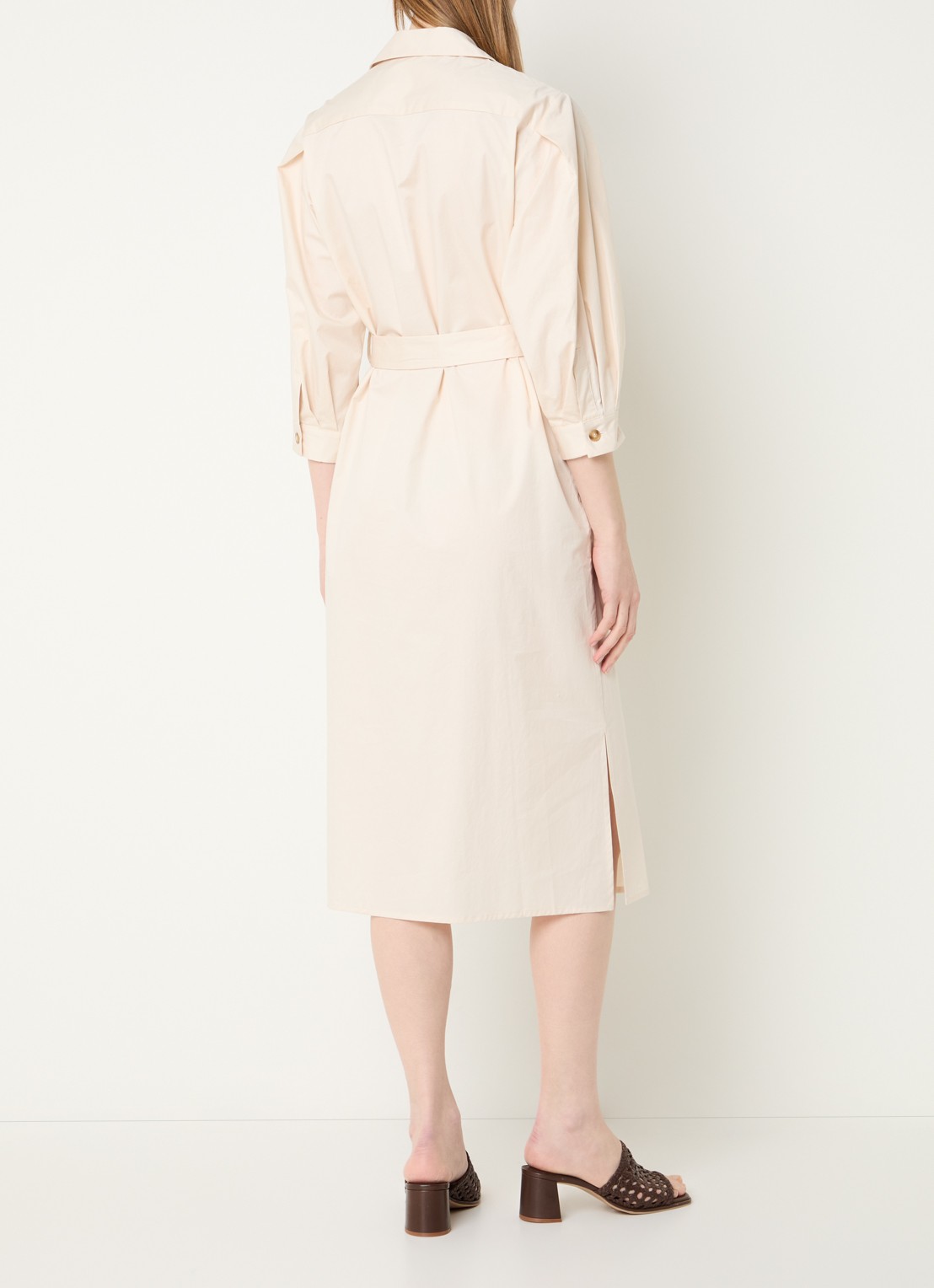 Gerard Darel Ralia maxi jurk met strikceintuur - achterkant gebroken wit