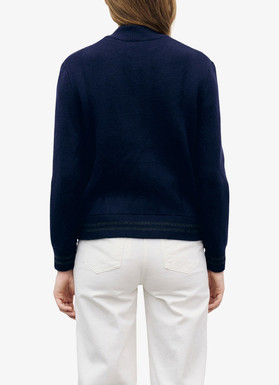 Gerard Darel Rea fijngebreid vest van wol met borduring - achterkant 5 blauw