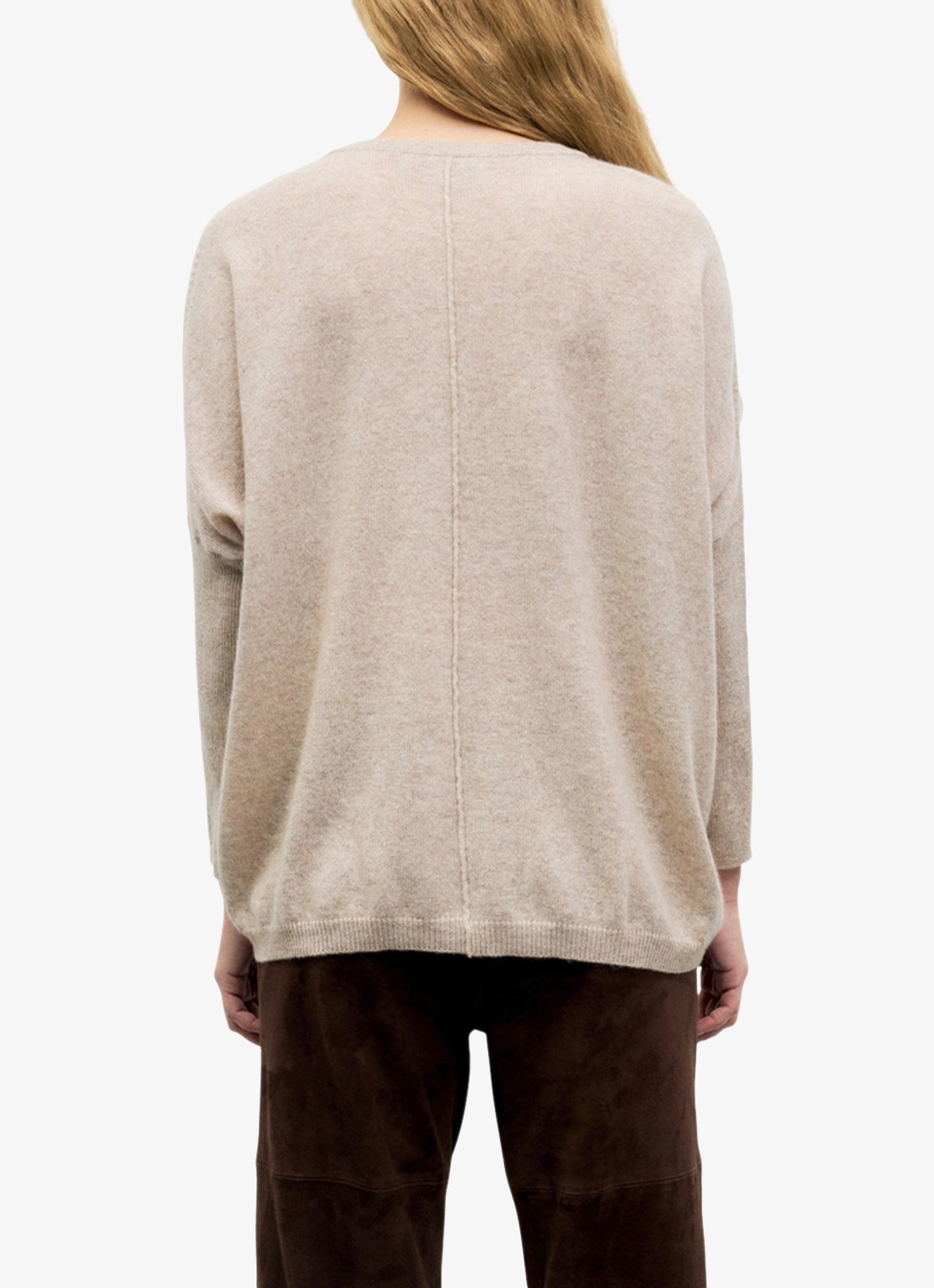 Gerard Darel Reta fijngebreide trui van kasjmier - achterkant 3 beige