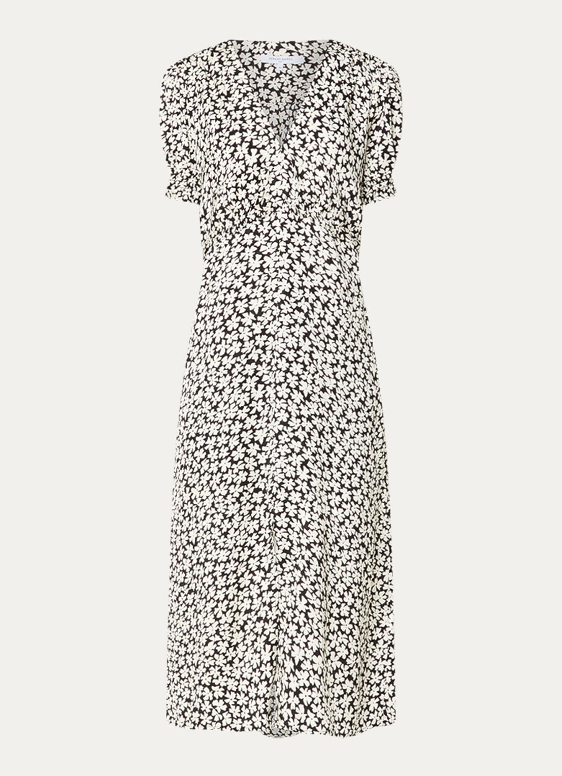 Gerard Darel Rosi midi jurk met bloemenprint - voorkant zwart