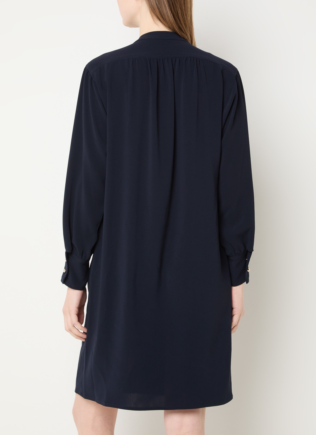 Gerard Darel Rosine mini jurk met ballonmouw - achterkant 2 donkerblauw