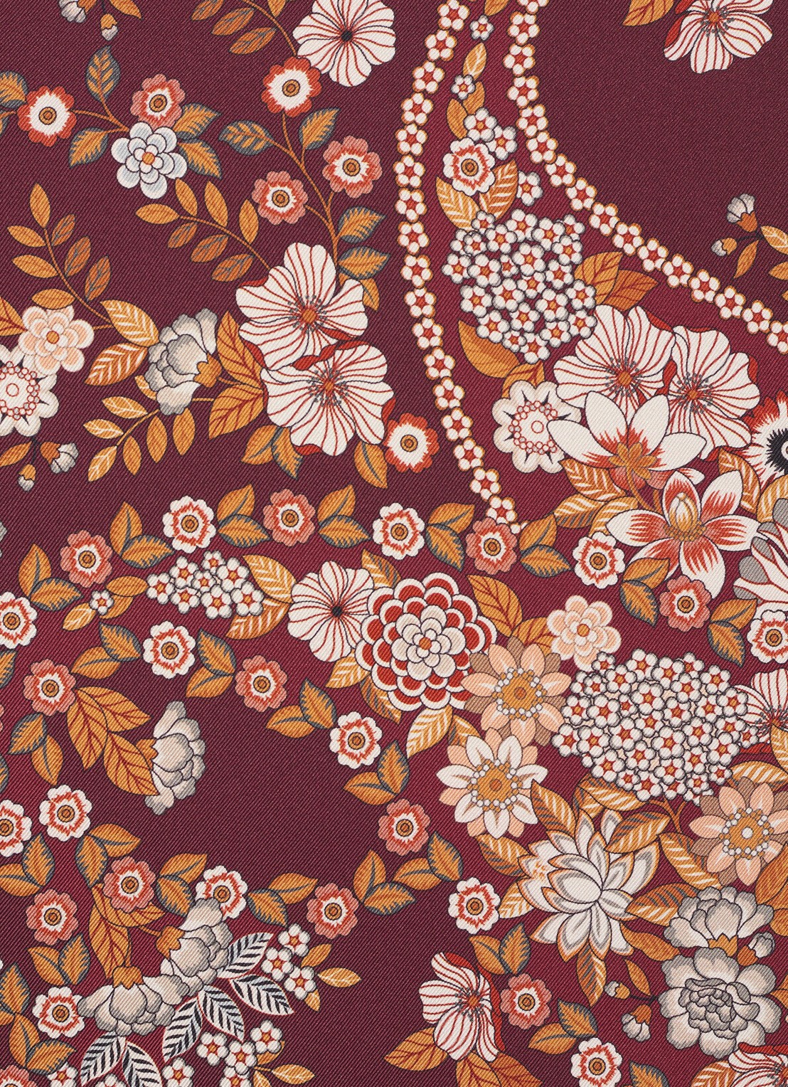 Gerard Darel Siloe sjaal van zijde met bloemenprint - detail 3 roze