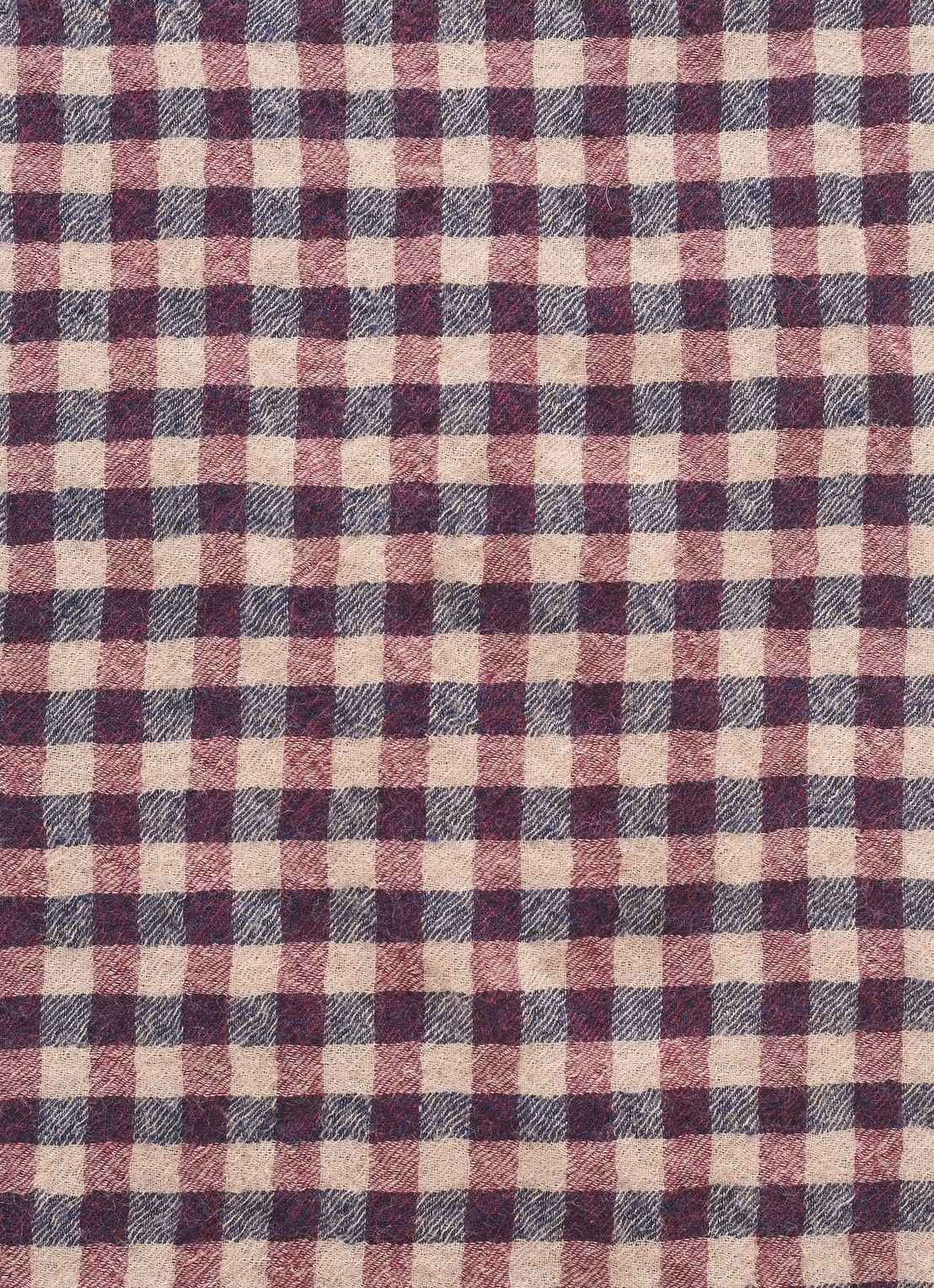 Gerard Darel Silvia sjaal van wol met ruit dessin - detail 3 bordeauxrood