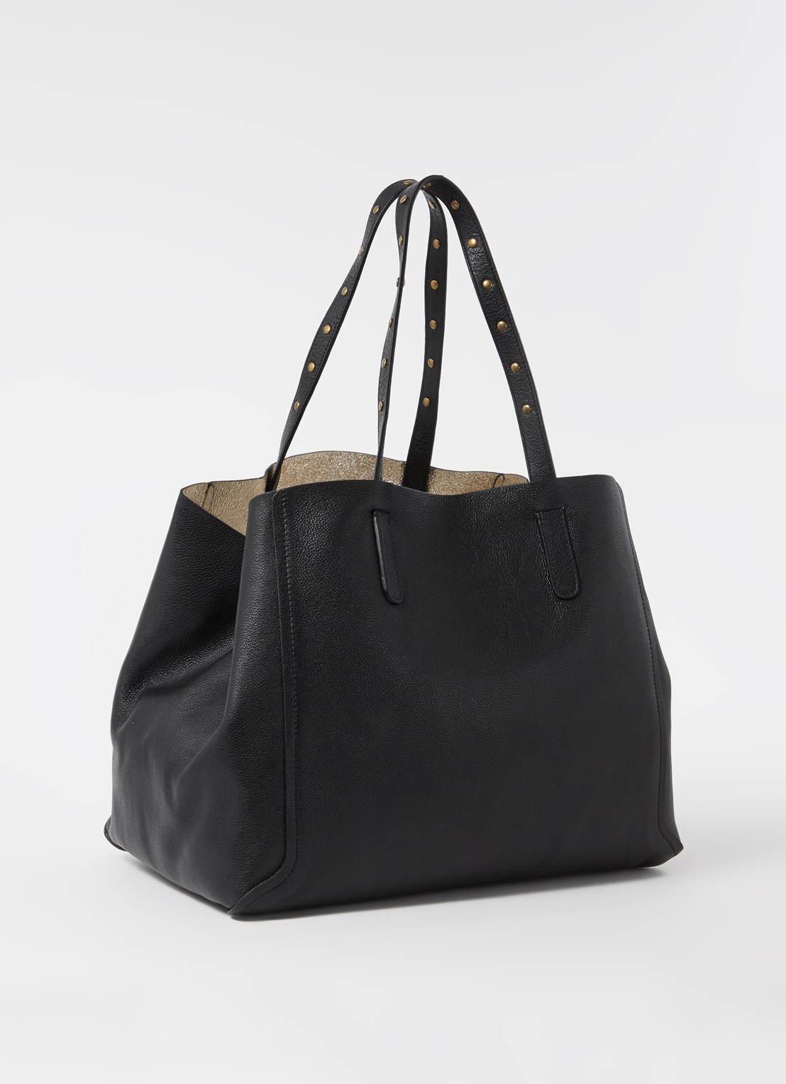 Gerard Darel Simple Two shopper van leer met uitneembaar etui - achterkant 4 zwart