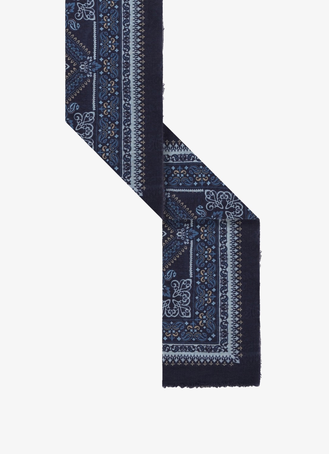 Gerard Darel Sinead bandana van wol - detail blauw