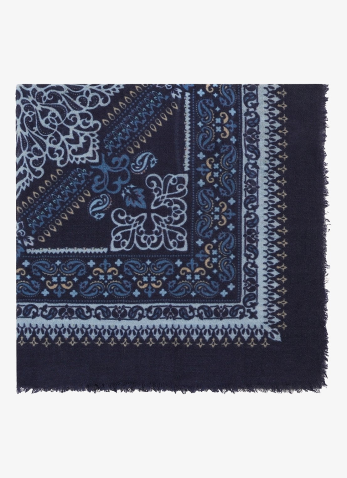 Gerard Darel Sinead bandana van wol - voorkant 3 blauw