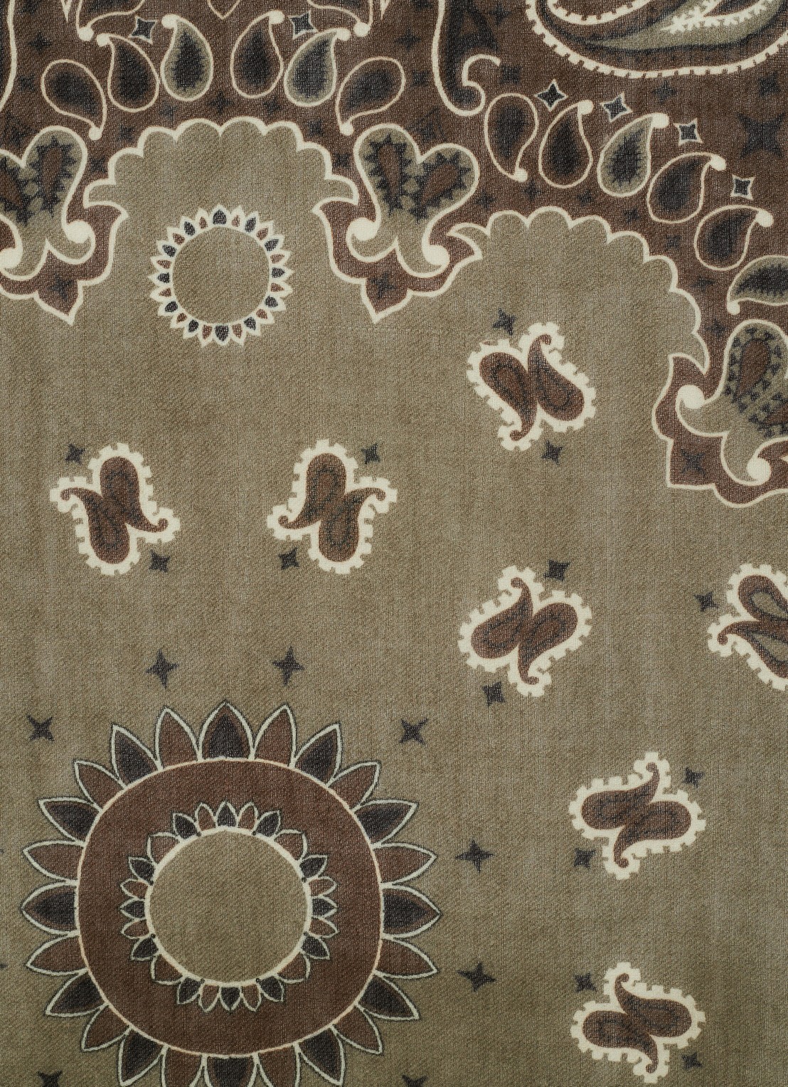 Gerard Darel Sirena sjaal van wol en modal met paisley dessin - detail 3 bruin