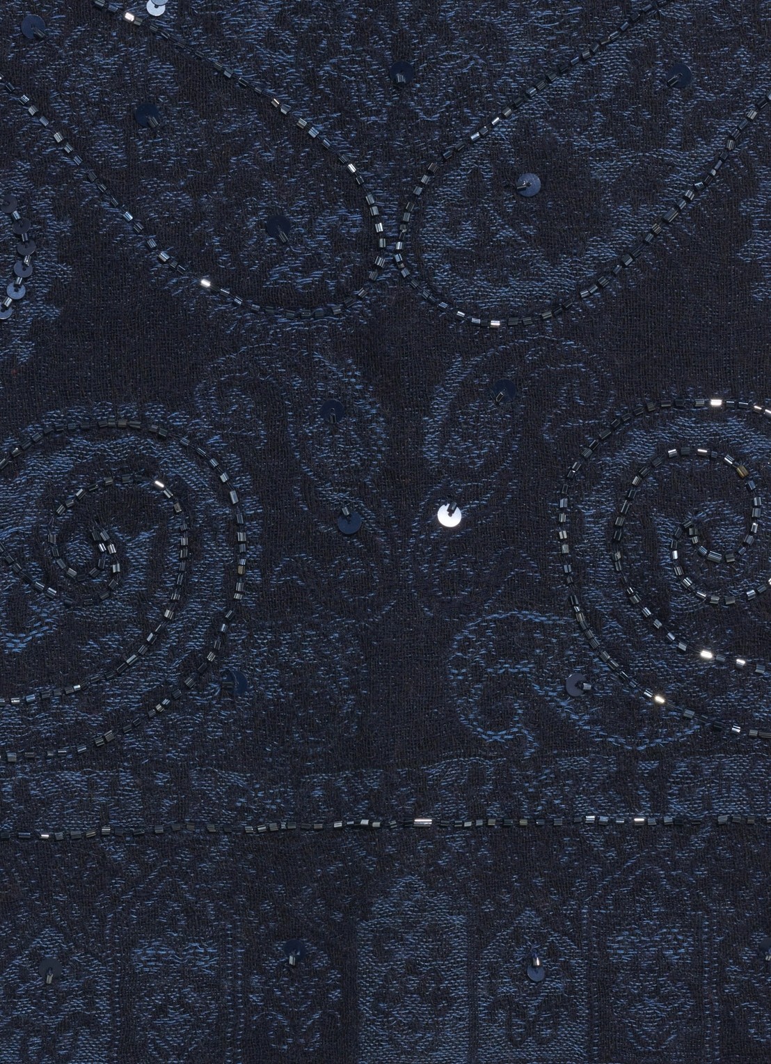 Gerard Darel Sirine sjaal van wol met pailetten - detail 3 blauw