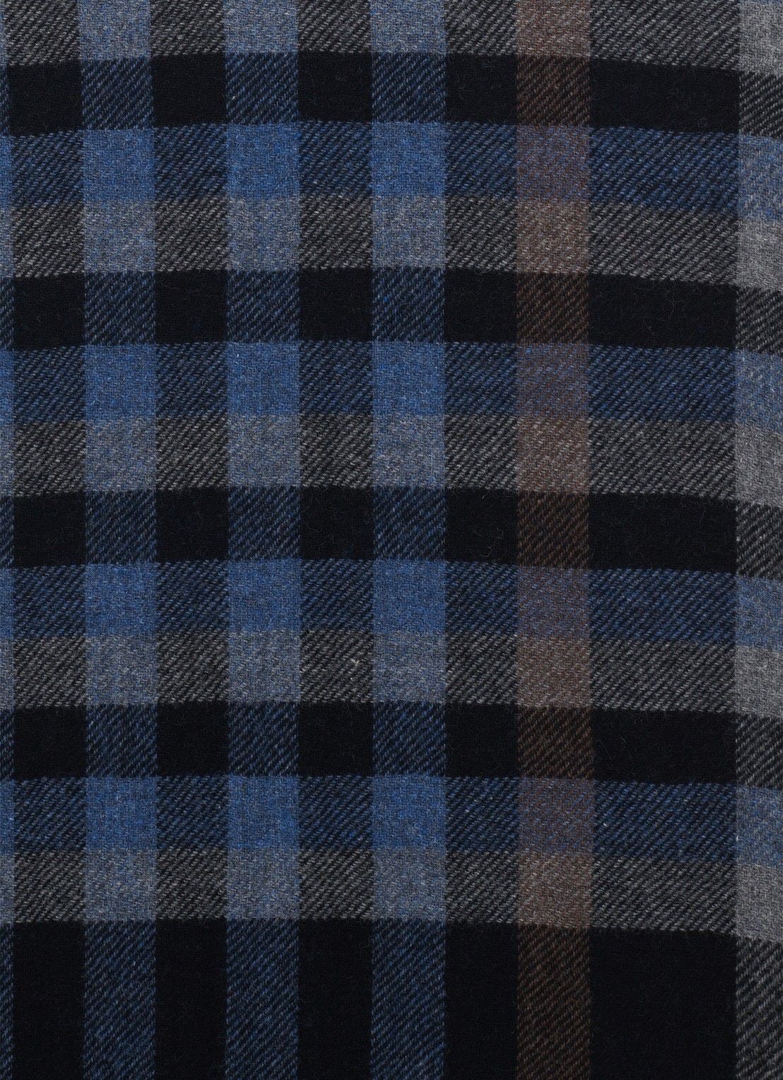 Gerard Darel Sissy sjaal van wol met ruitdessin - detail 2 blauw