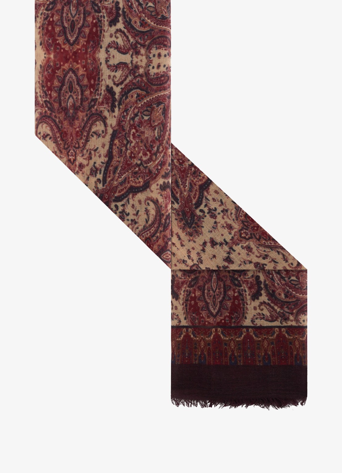 Gerard Darel Solane sjaal van wol en modal met grafische print - detail roze