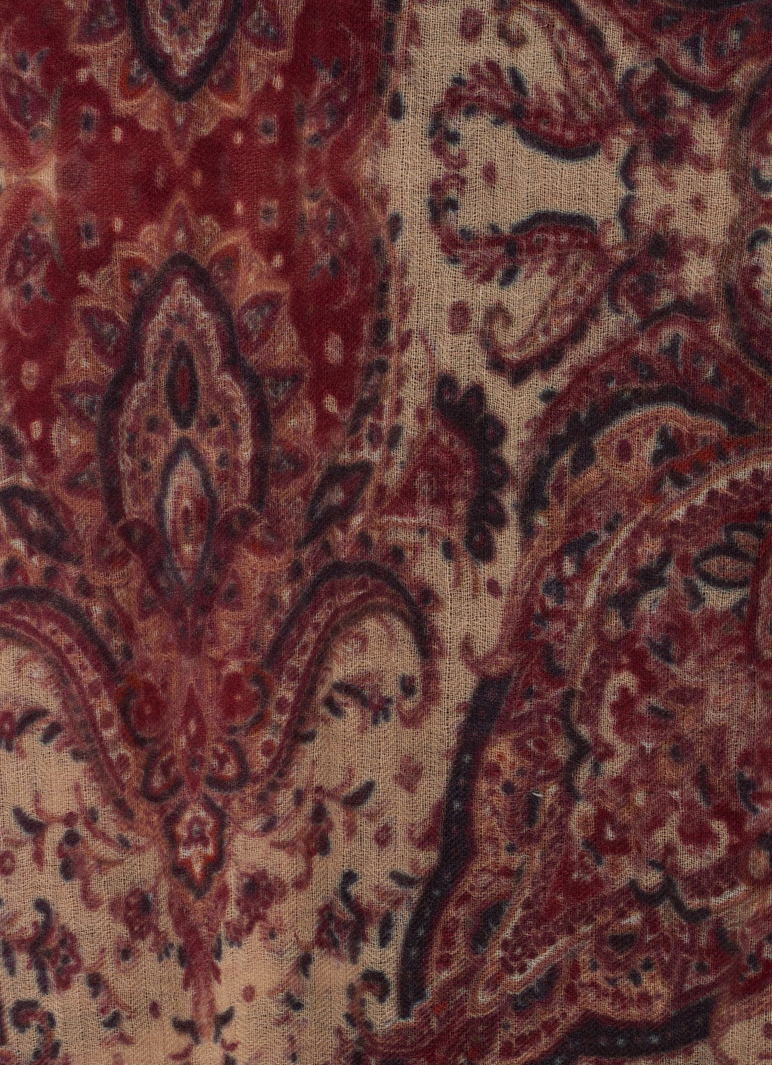 Gerard Darel Solane sjaal van wol en modal met grafische print - detail 2 roze