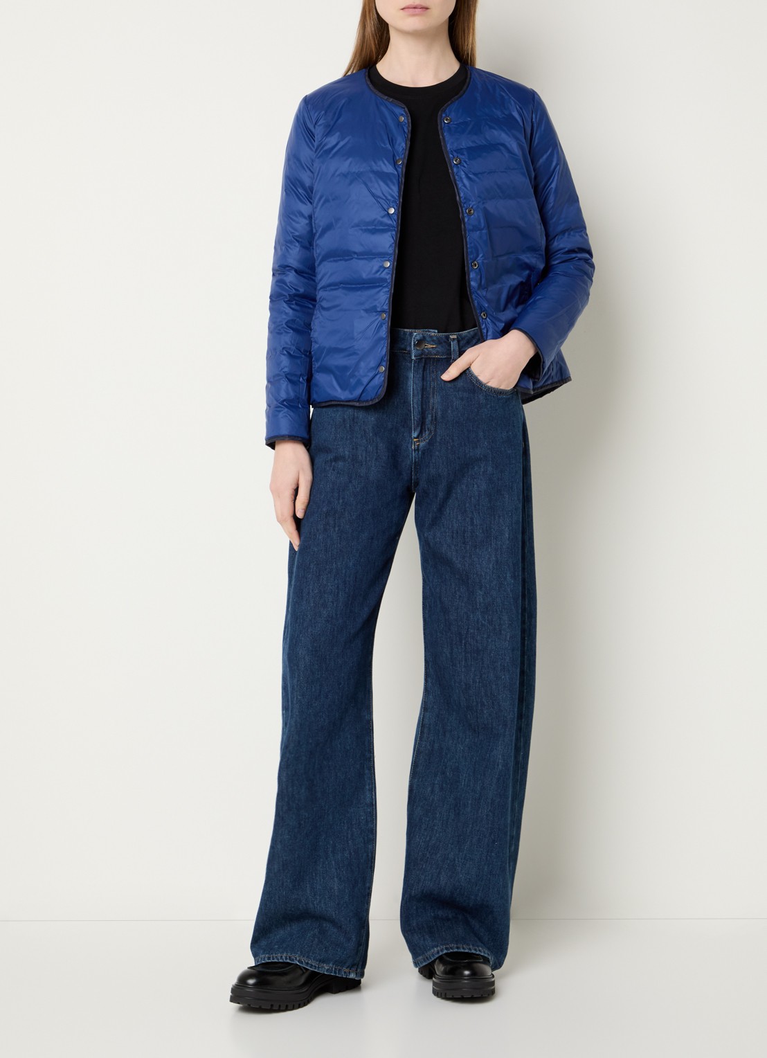 Gerard Darel Solange gewatteerd jack met donsvulling - voorkant 2 blauw