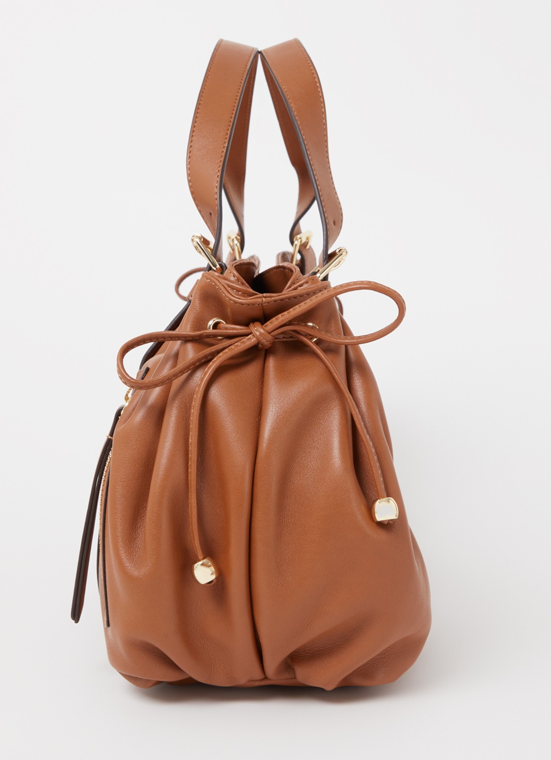 Gerard Darel St Germain handtas van leer - detail 2 cognac