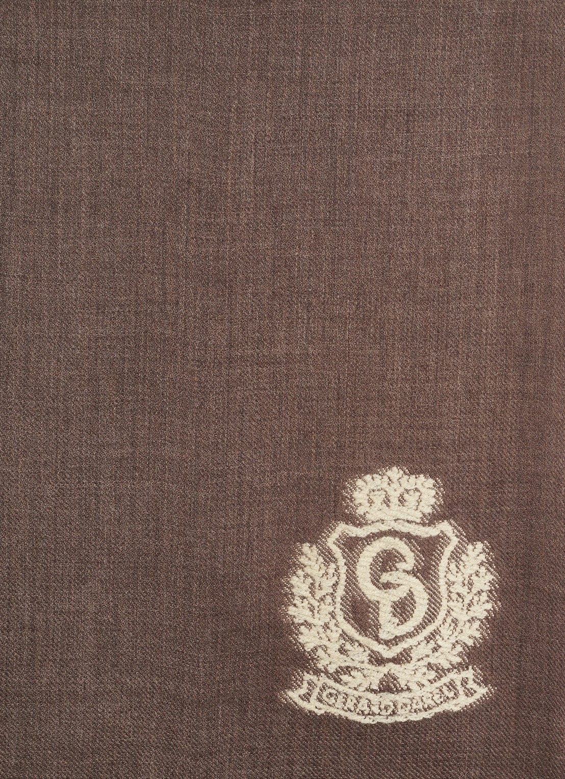 Gerard Darel Suzane sjaal van wol met logoborduring - detail 3 naturel