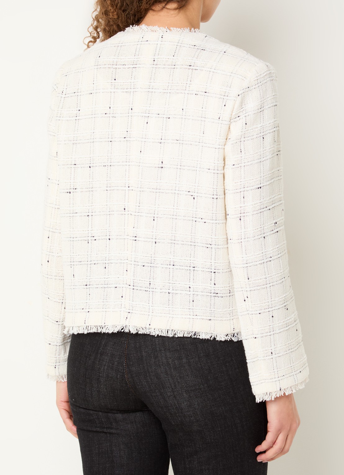 Gerard Darel Taissa cropped blazer met opgestikte zakken - achterkant creme