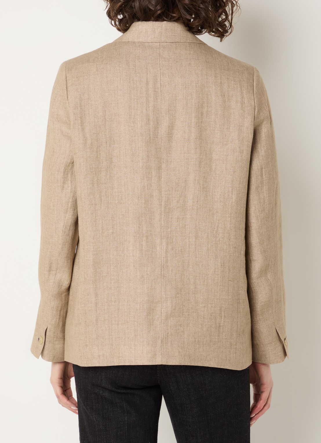 Gerard Darel Taliya blazer van linnen met klepzakken - achterkant 4 zand