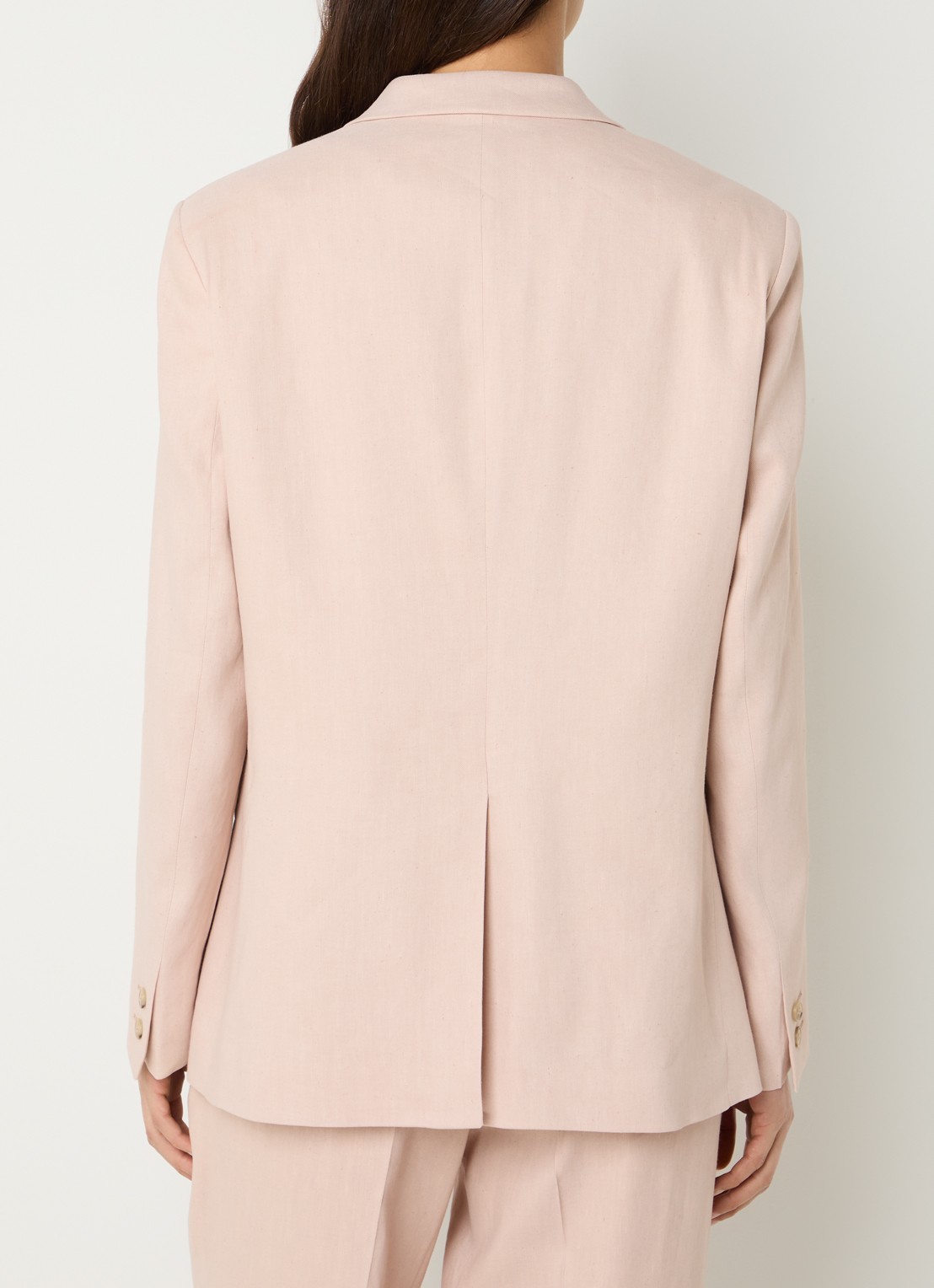 Gerard Darel Tazia blazer in linnenblend  - achterkant lichtroze