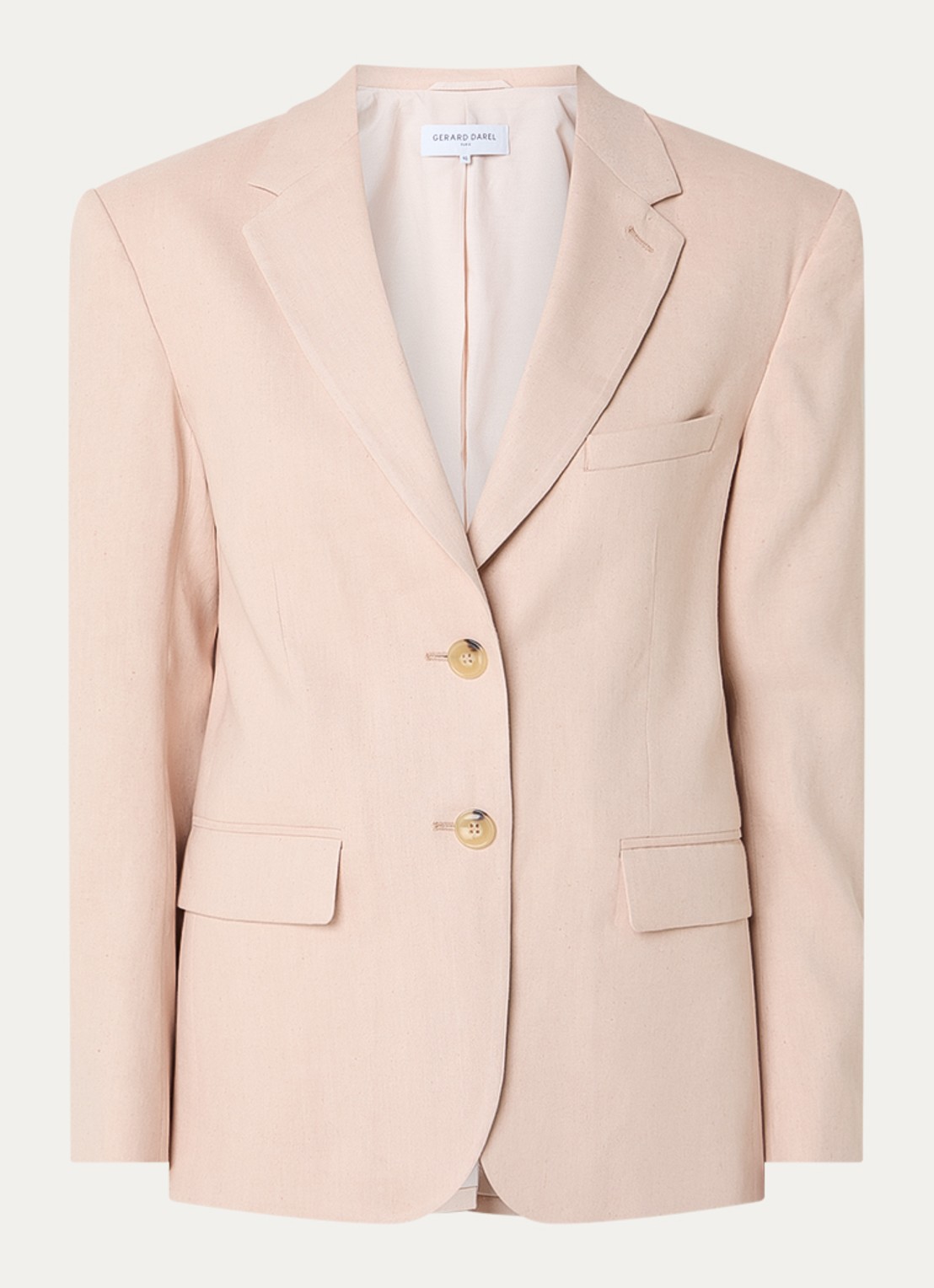 Gerard Darel Tazia blazer in linnenblend  - voorkant 3 lichtroze