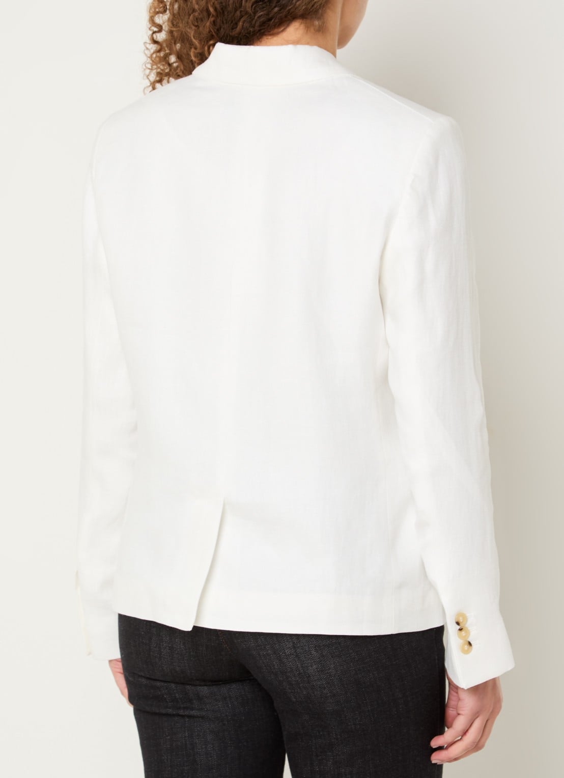 Gerard Darel Terya blazer van linnen met klepzakken - achterkant wit