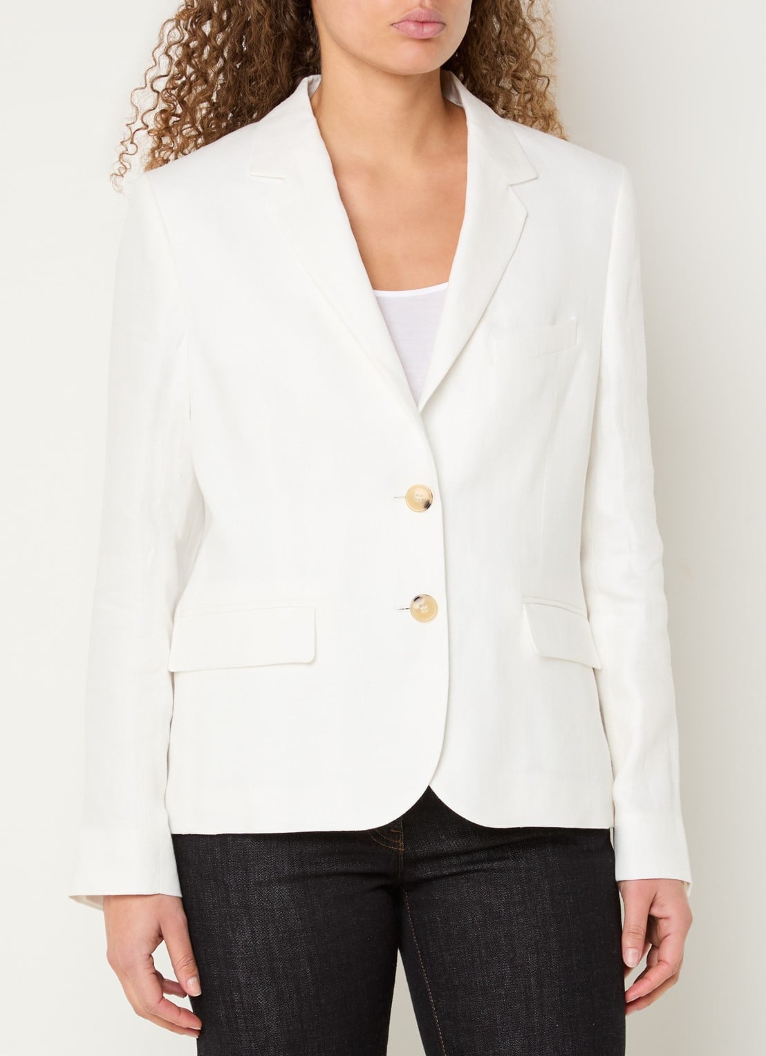 Gerard Darel Terya blazer van linnen met klepzakken - detail 4 wit
