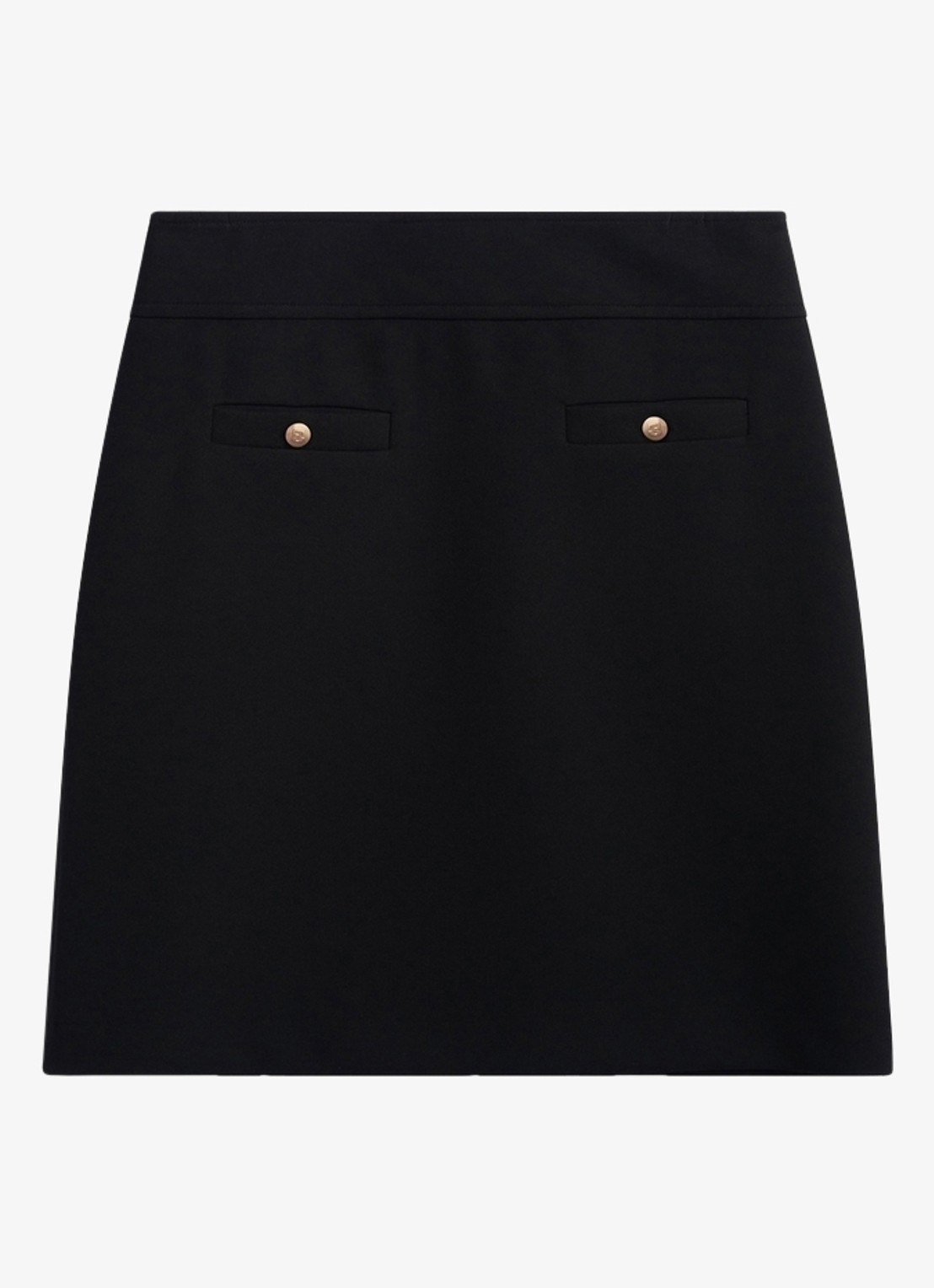 Gerard Darel Thea mini rok met gouden knopen - voorkant 3 zwart