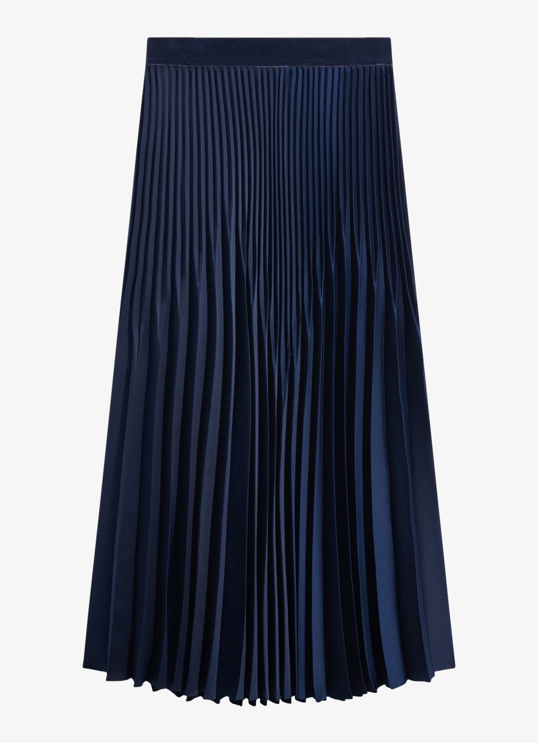 Gerard Darel Trixie midi rok met plooien - voorkant 3 blauw