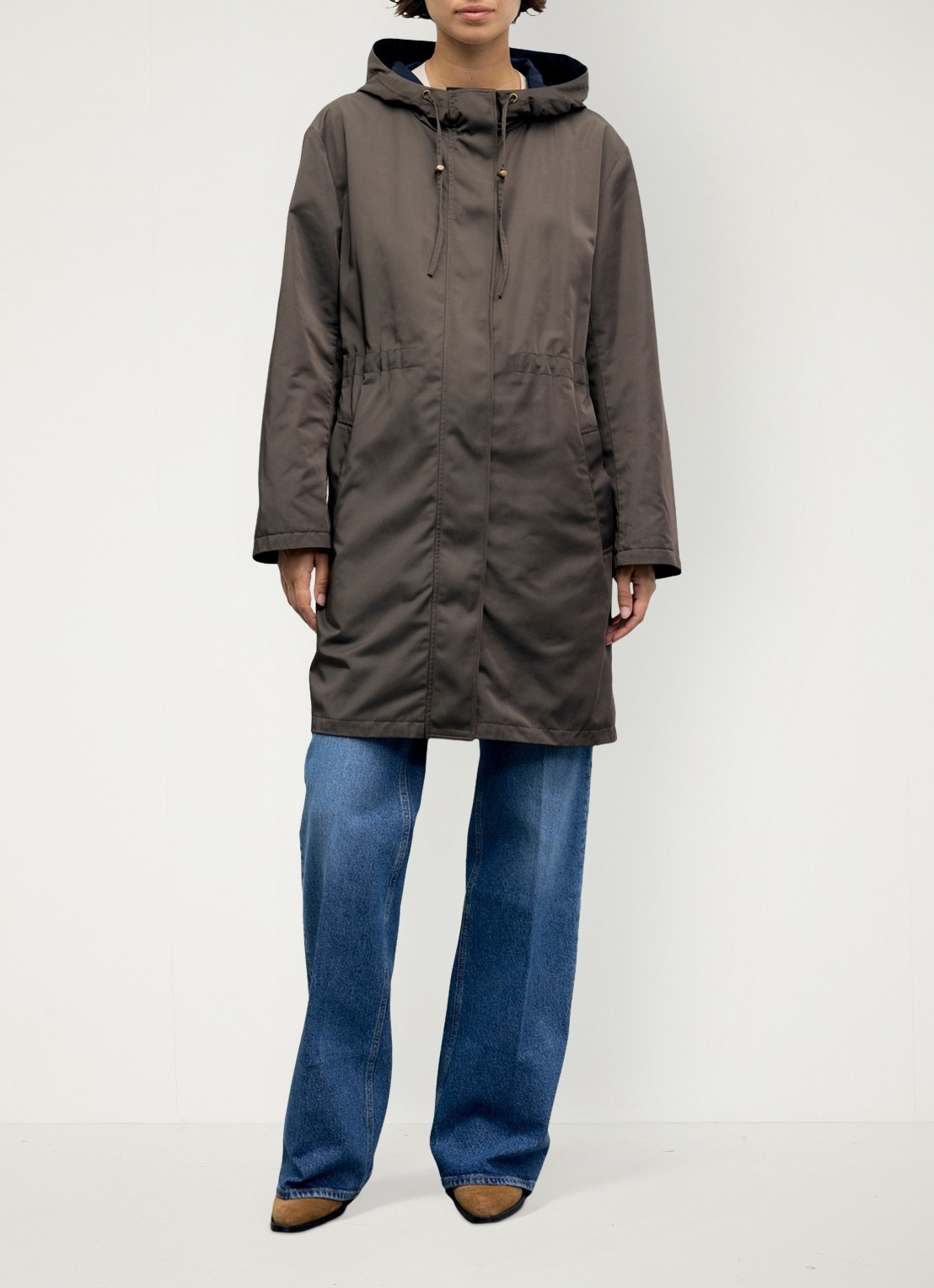 Gerard Darel Velia reversible parker  - detail 2 bruin