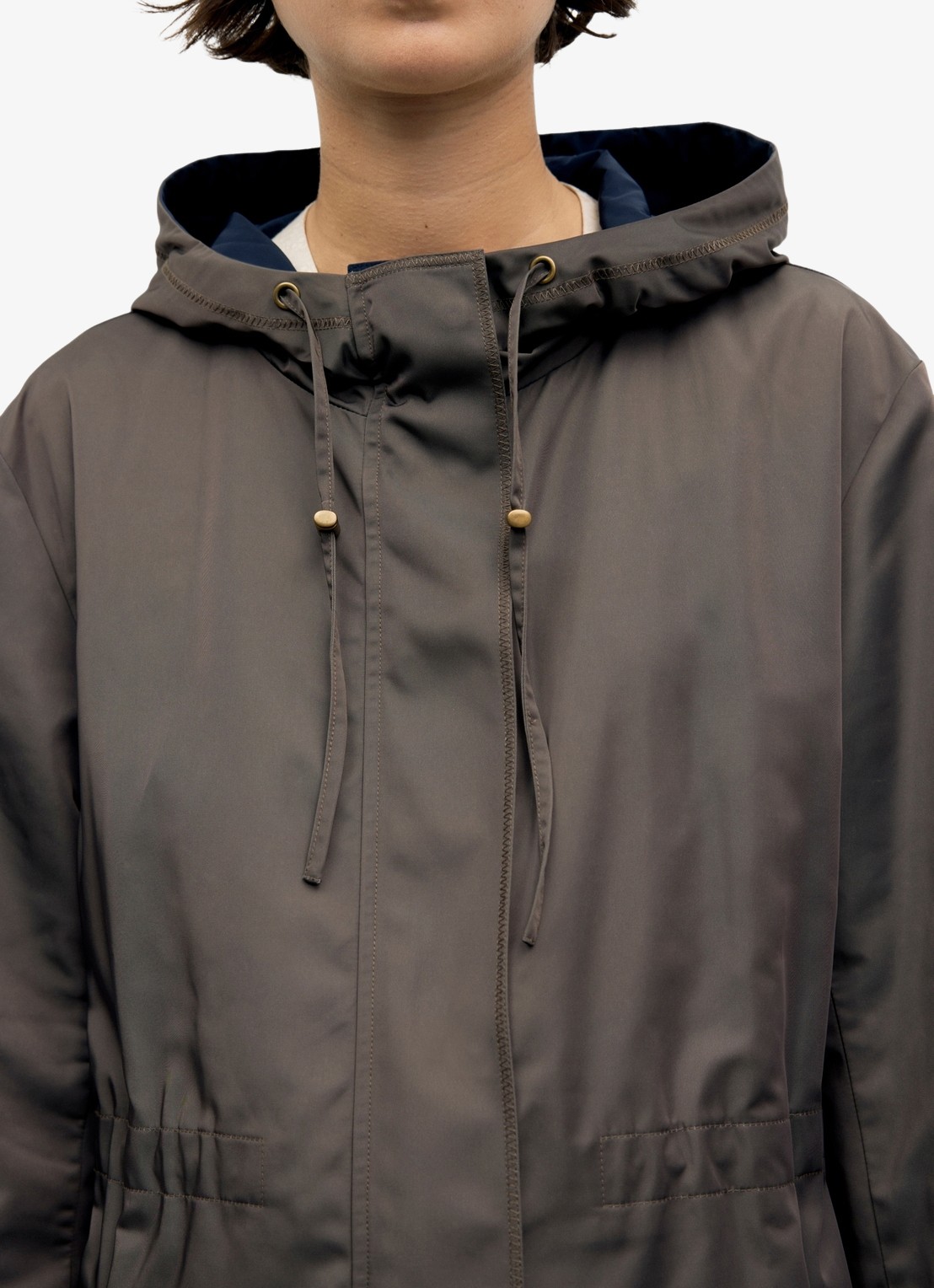 Gerard Darel Velia reversible parker  - detail 3 bruin