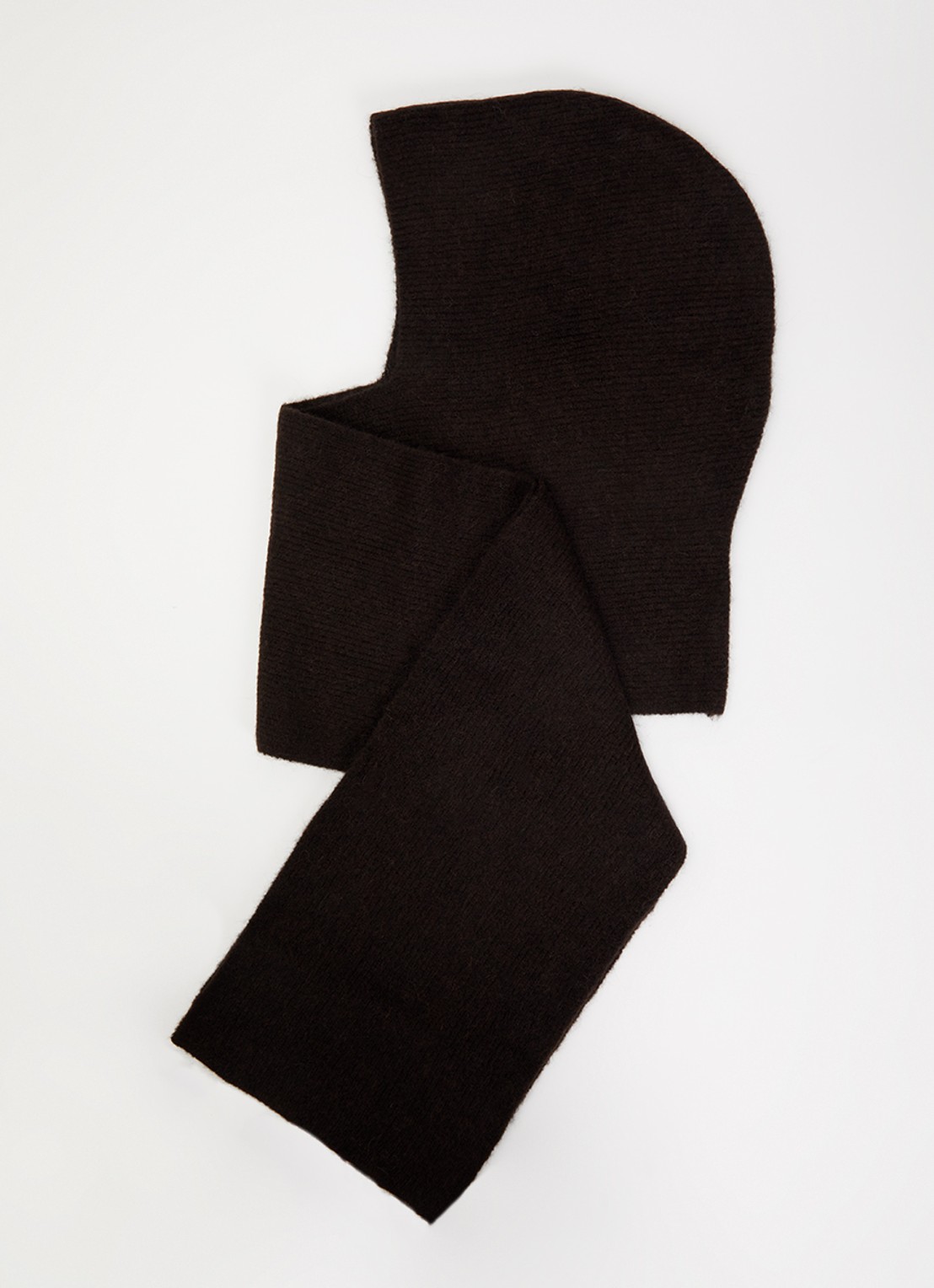 Gestuz Alpha sjaal met capuchon 300 x 25 cm - voorkant 2 antraciet